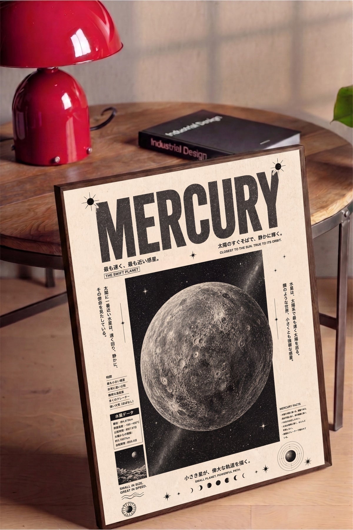 MERGURY Poster – Kahverengi Çerçeveli Tablo