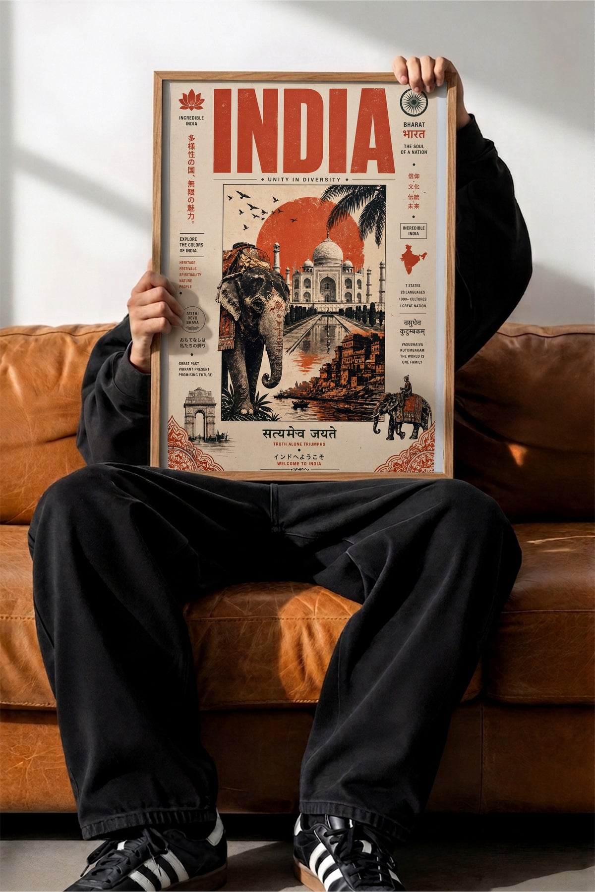 INCRIDIBLE INDIA Poster – Ahşap Çerçeveli Tablo