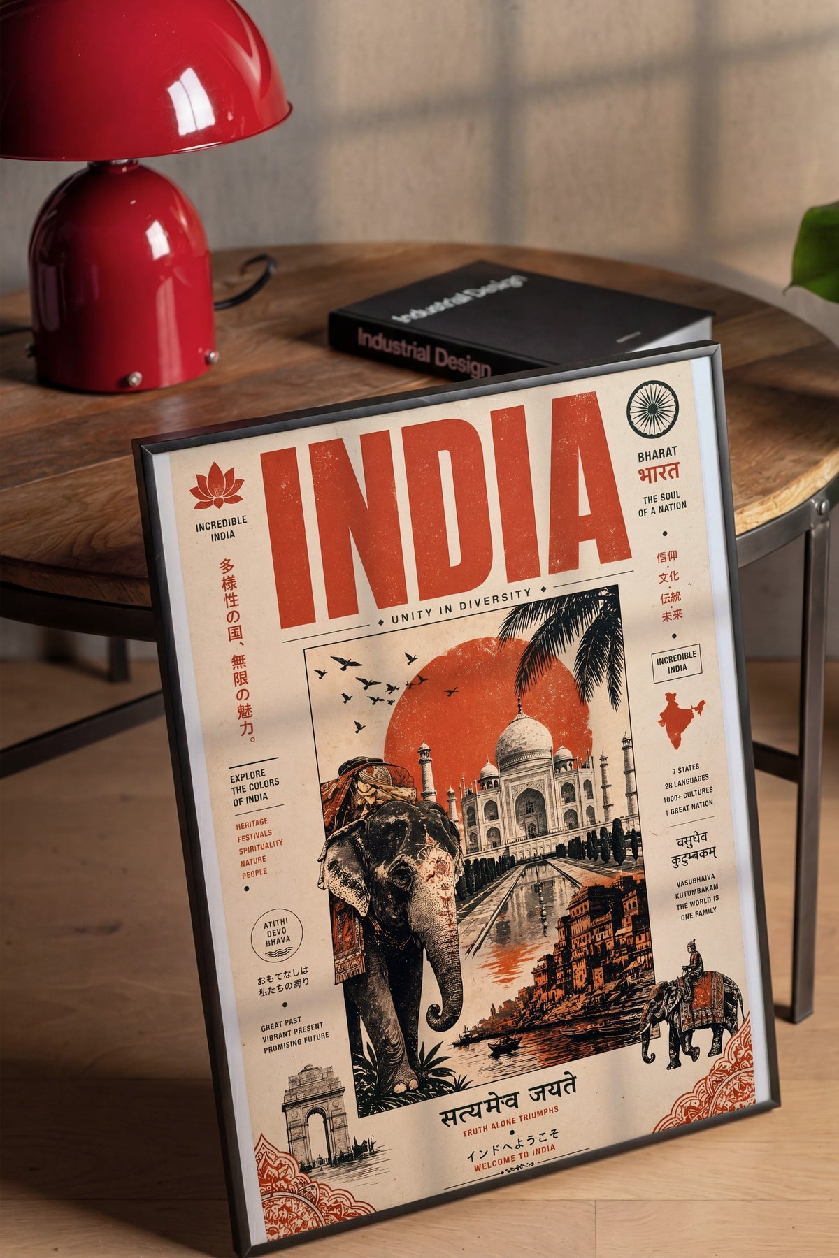 INCRIDIBLE INDIA Poster – Siyah Çerçeveli Tablo