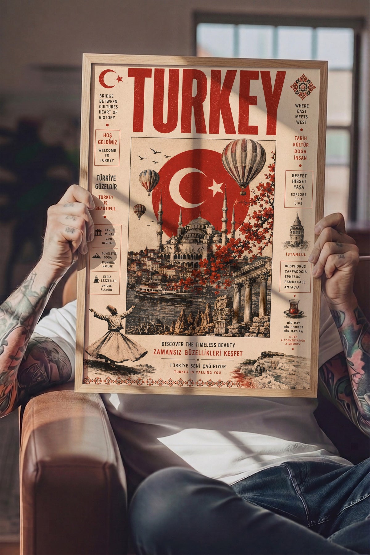 Zamansız Güzellikleri Keşfet Poster – Ahşap Çerçeveli Tablo