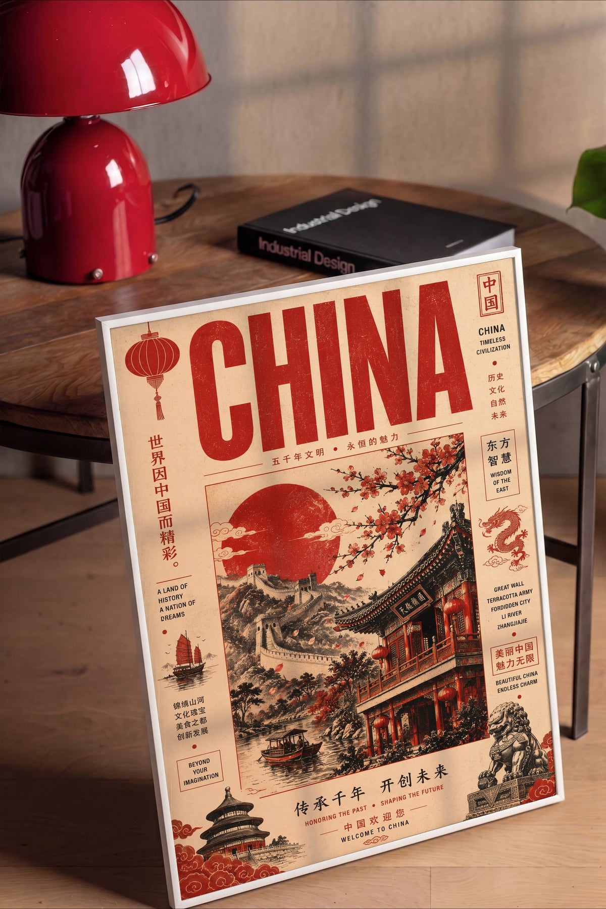 China Poster – Beyaz Çerçeveli Tablo