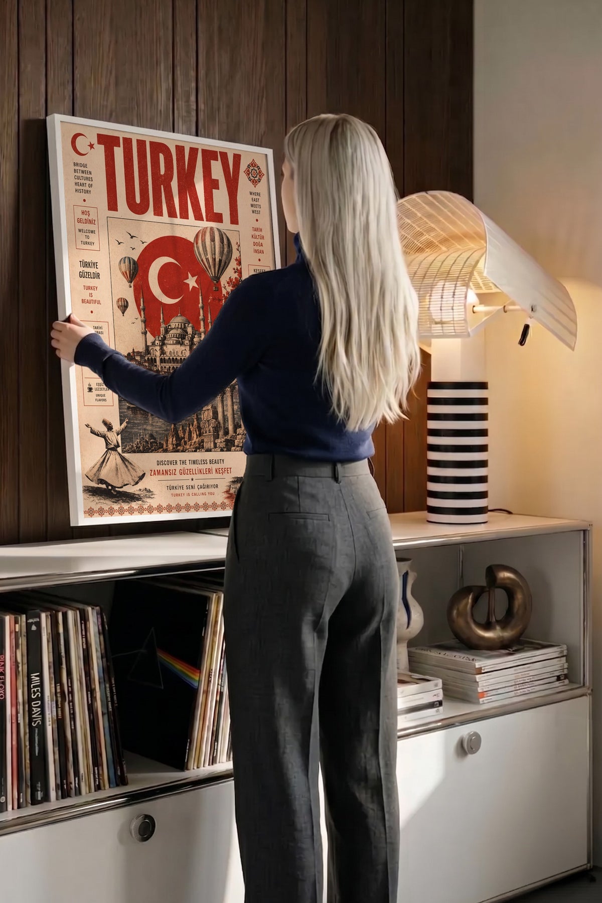 TURKEY Poster – Beyaz Çerçeveli Tablo