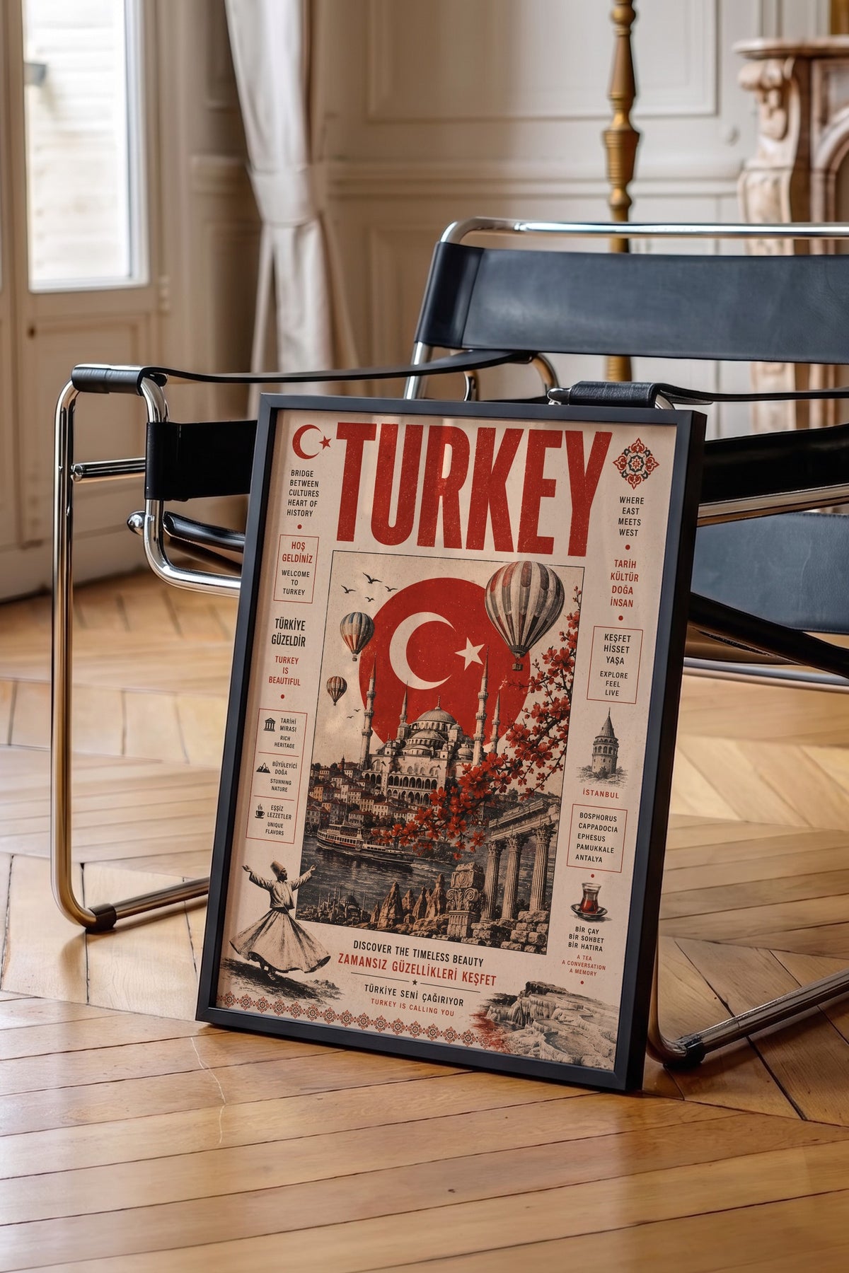 TURKEY Poster – Siyah Çerçeveli Tablo