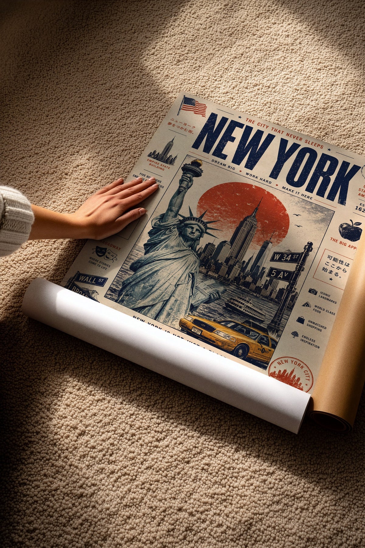 NEW YORK Çerçevesiz Poster