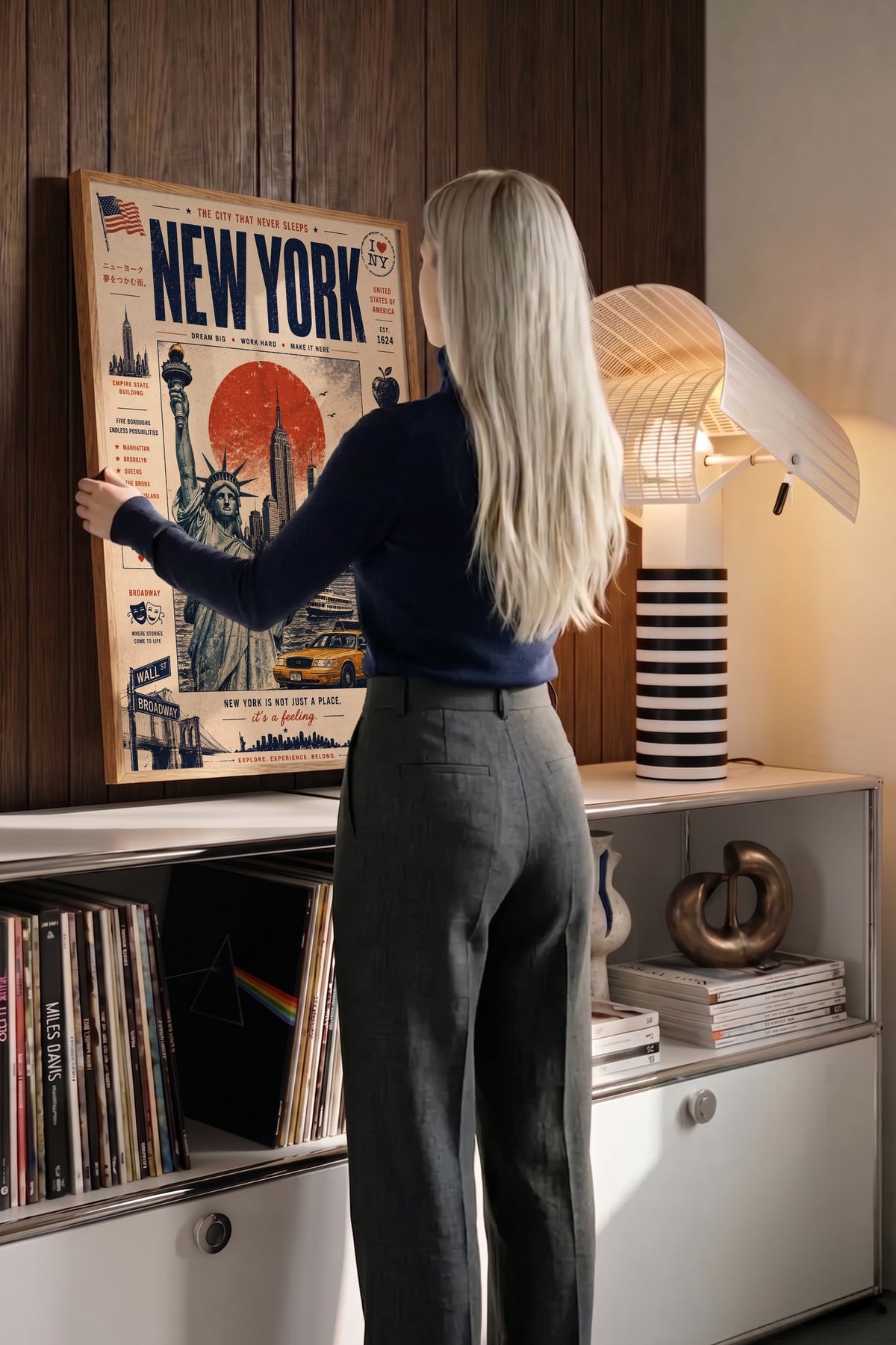 NEW YORK Poster – Ahşap Çerçeveli Tablo
