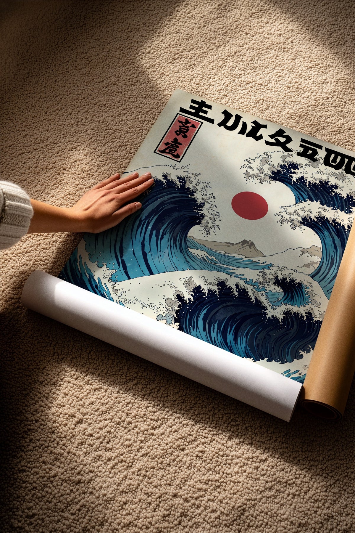 Japon Dalga Sanatı Çerçevesiz Poster