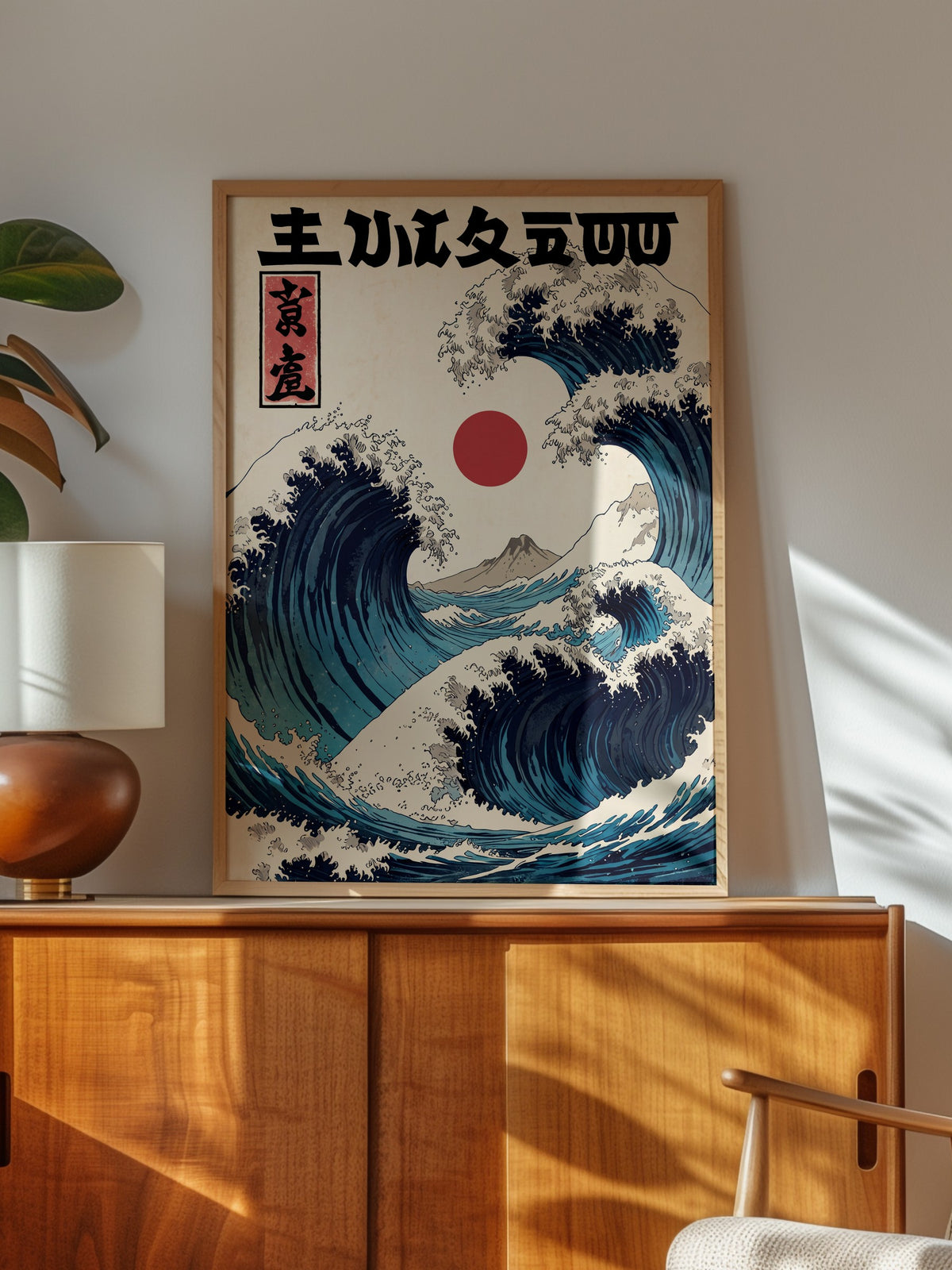 Japon Dalga Sanatı Poster – Ahşap Çerçeveli Tablo