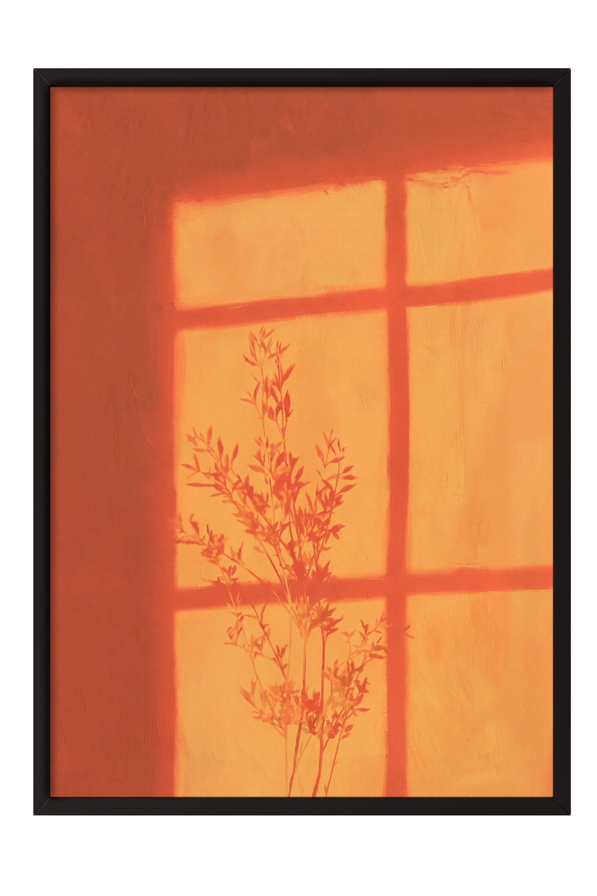 Gölge ve Pencere Yansıması Poster – Siyah Çerçeveli Tablo