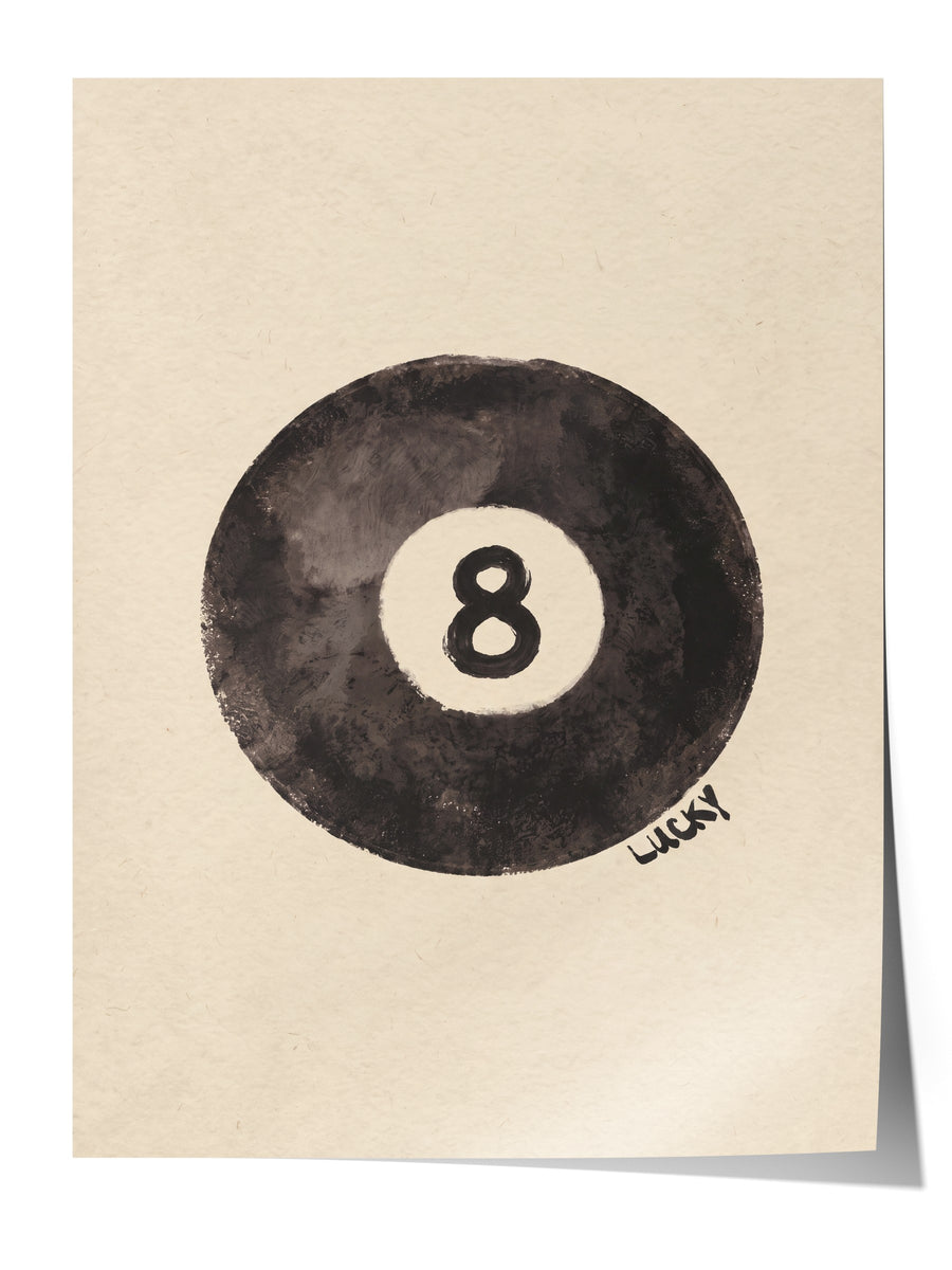 8 Lucky Çerçevesiz Poster