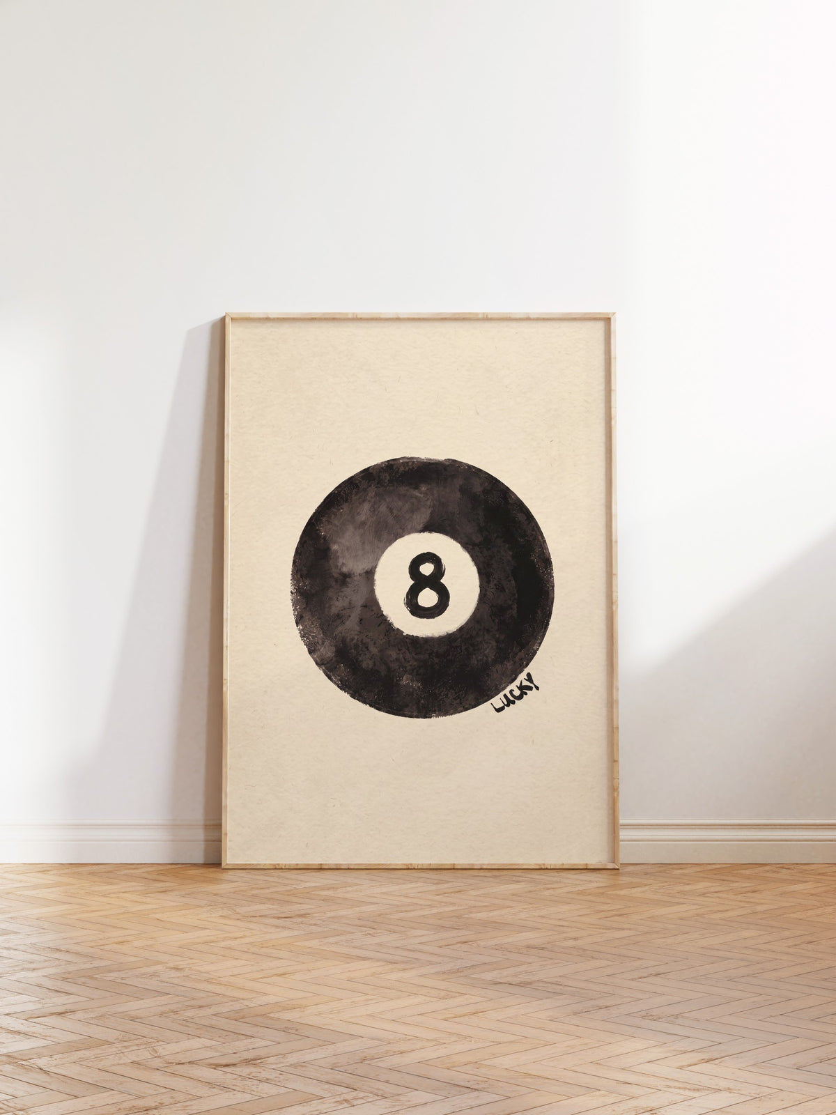 8 Lucky Poster – Ahşap Çerçeveli Tablo