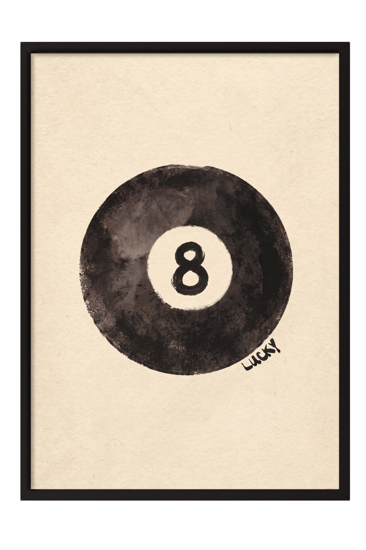 8 Lucky Poster – Siyah Çerçeveli Tablo