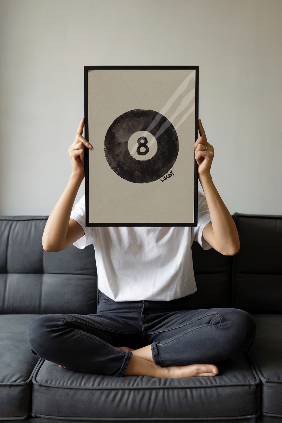 8 Lucky Poster – Siyah Çerçeveli Tablo
