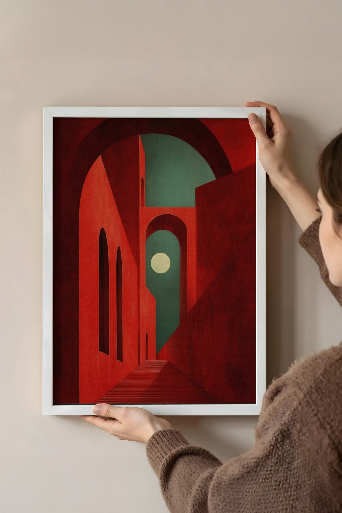Kızıl Kemerler ve Ay Işığı Poster – Beyaz Çerçeveli Tablo