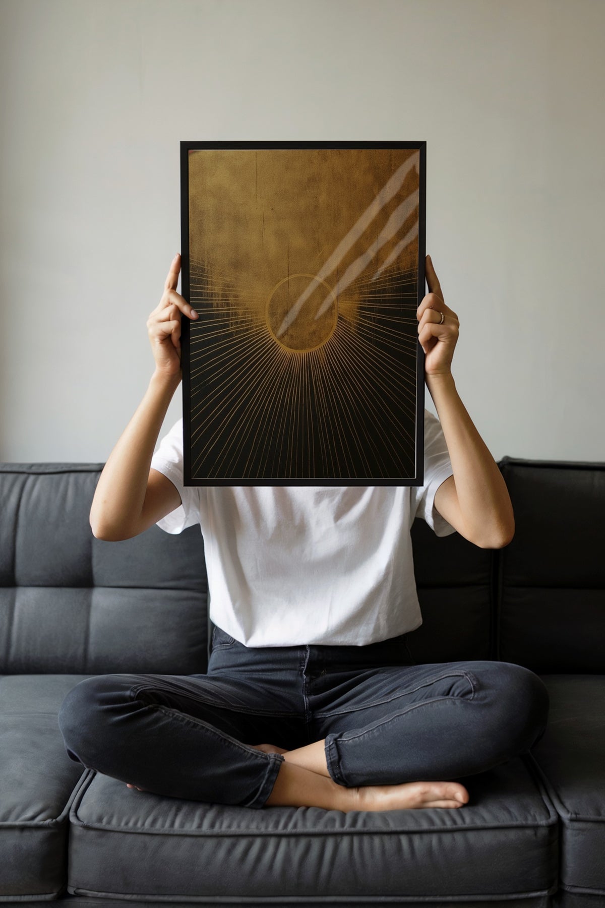 Işınsal Güneş Yansıması Poster – Siyah Çerçeveli Tablo