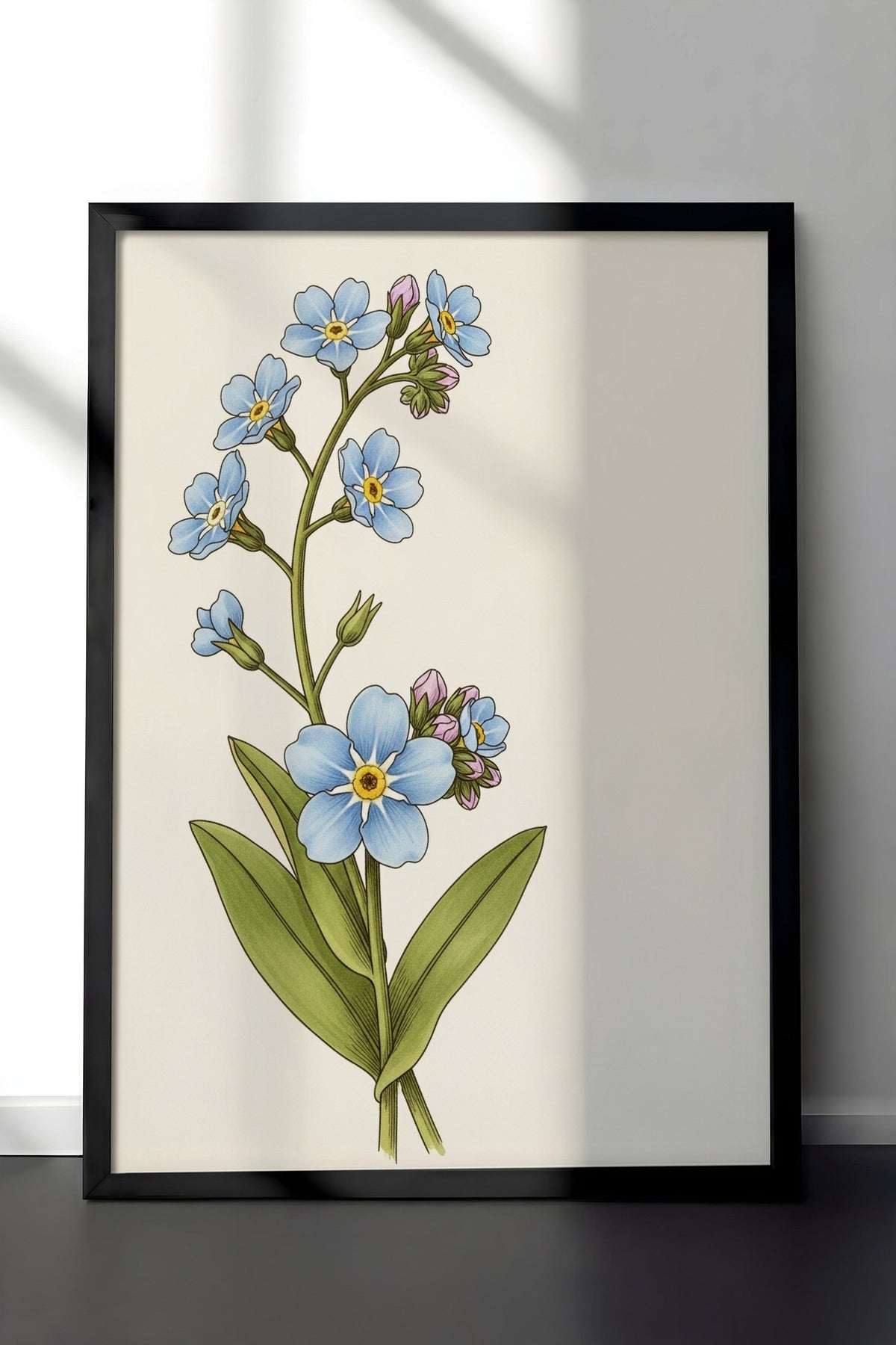 Unutma Beni Çiçekleri Poster – Siyah Çerçeveli Tablo