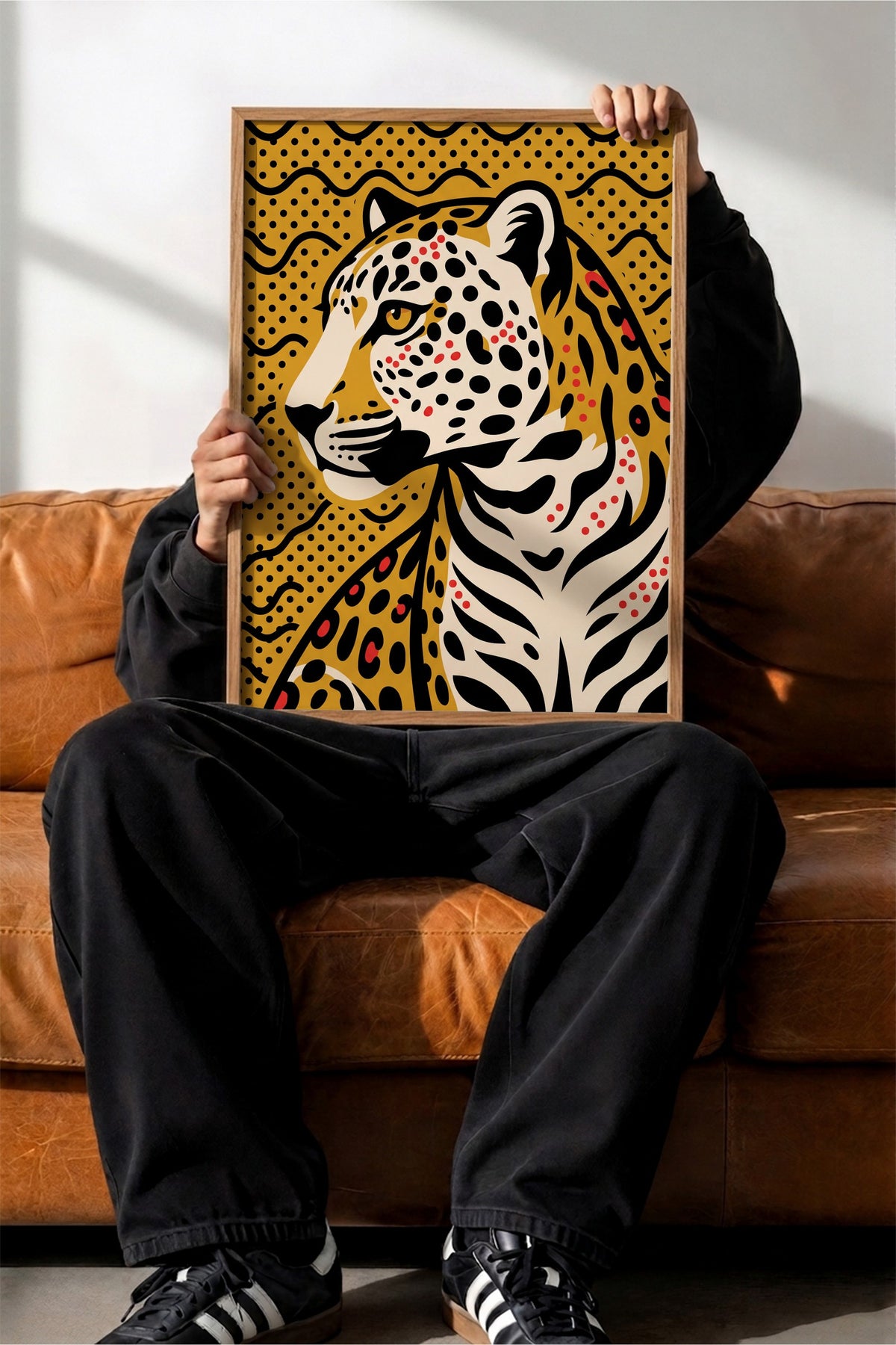 Benekli Leopar Portresi Poster – Ahşap Çerçeveli Tablo
