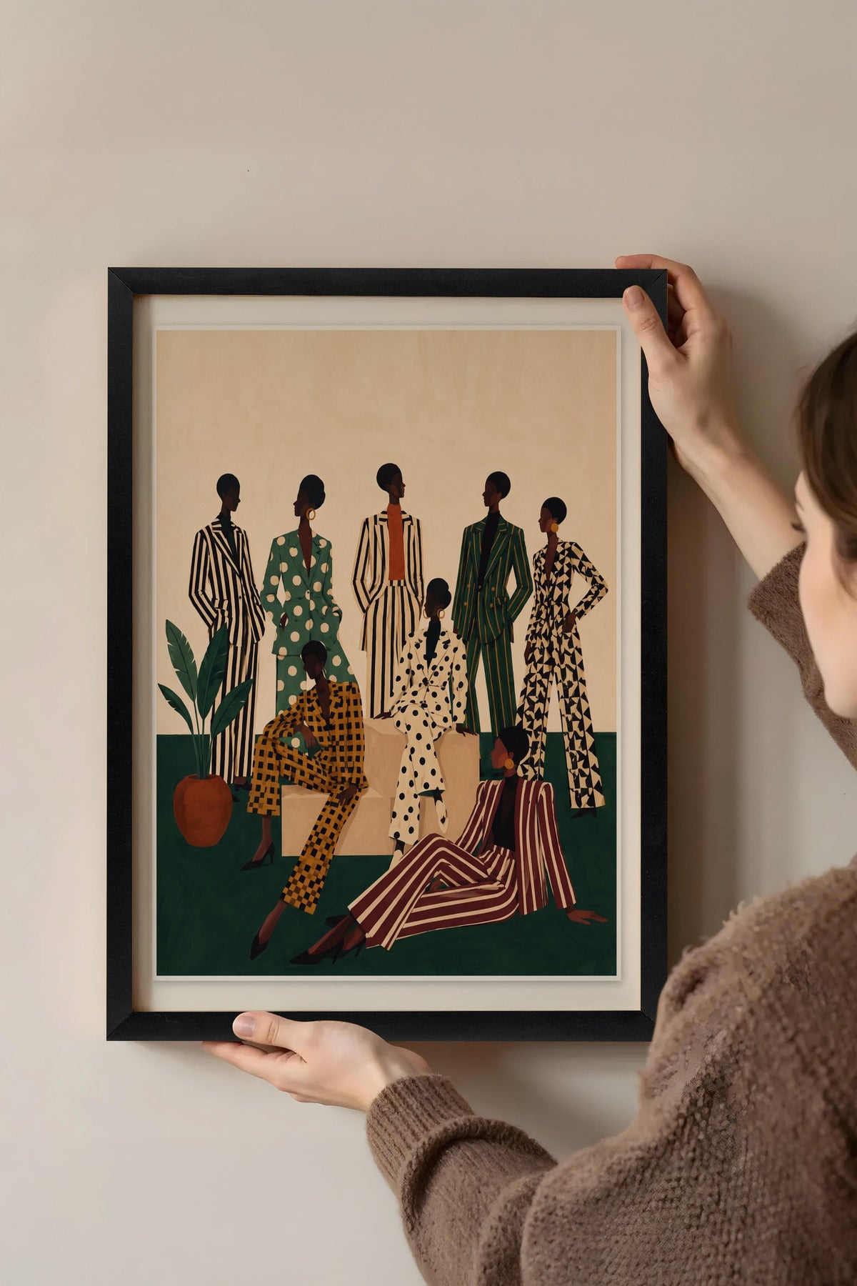 Şık Kadınlar Koleksiyonu Poster – Siyah Çerçeveli Tablo