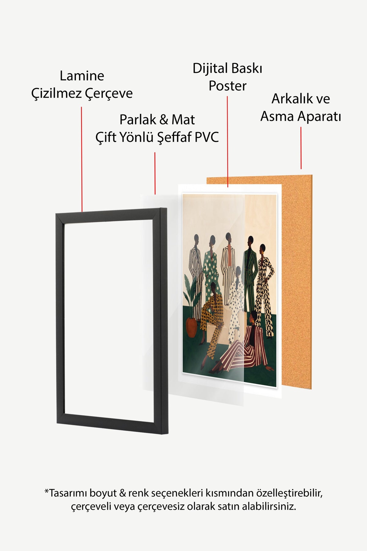 Şık Kadınlar Koleksiyonu Poster – Siyah Çerçeveli Tablo