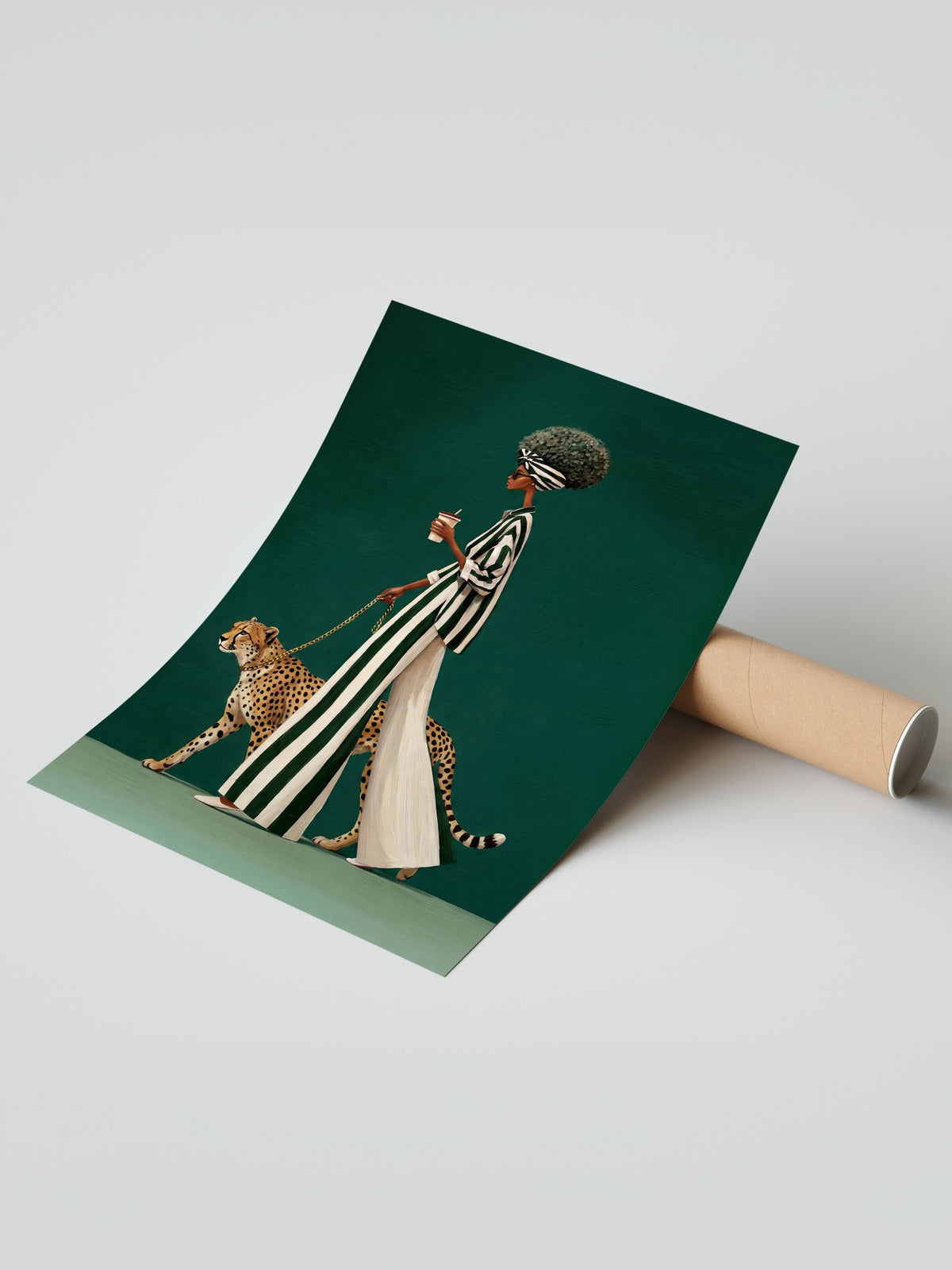 Çita ile Şıklık Yürüyüşü Çerçevesiz Poster