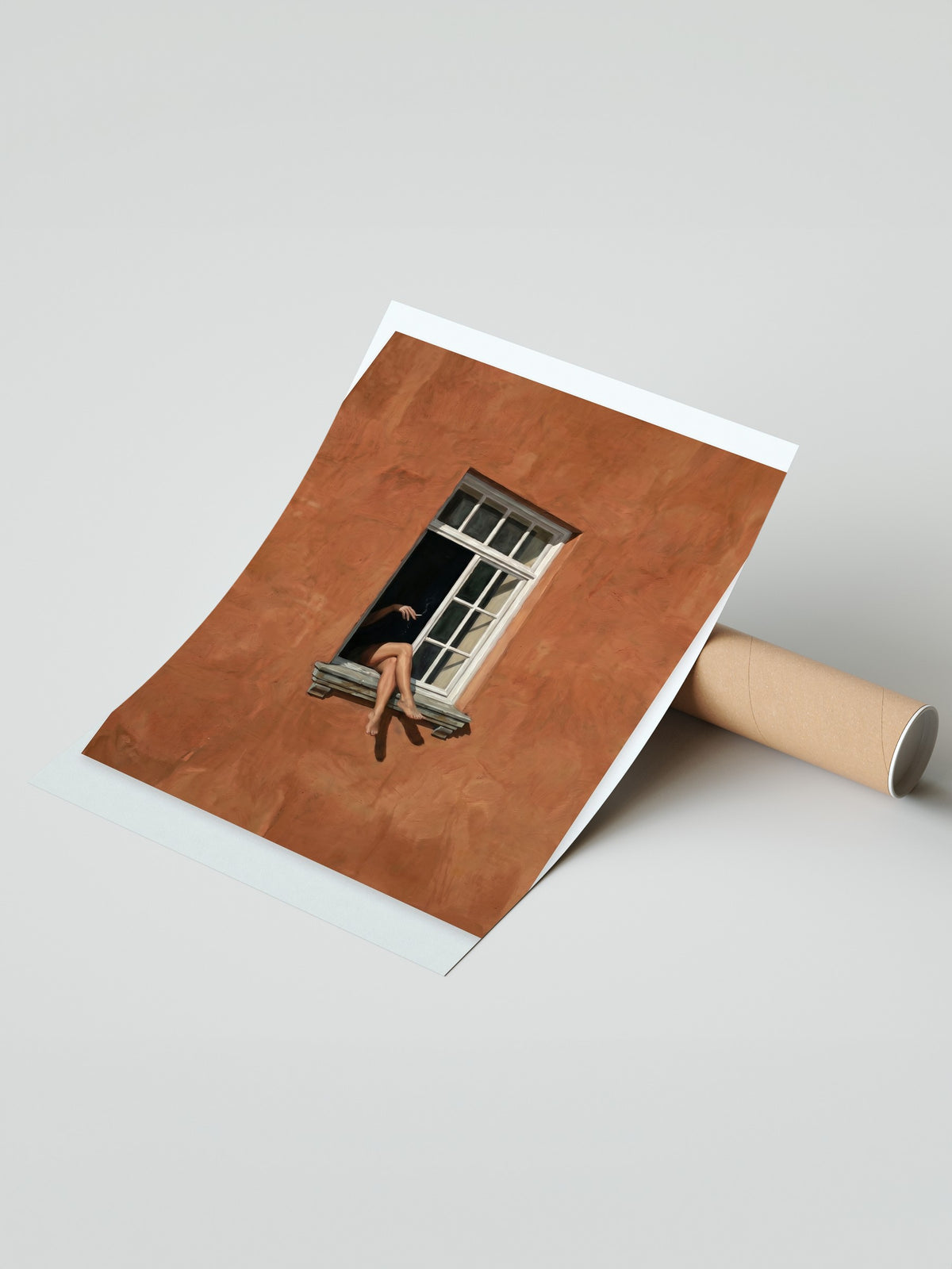 Pencere Kenarında Yalnızlık Çerçevesiz Poster