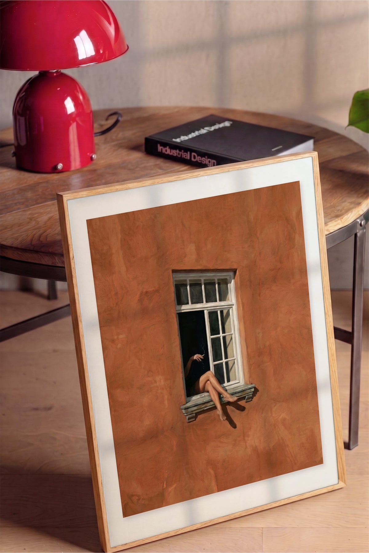 Pencere Kenarında Yalnızlık Poster – Ahşap Çerçeveli Tablo