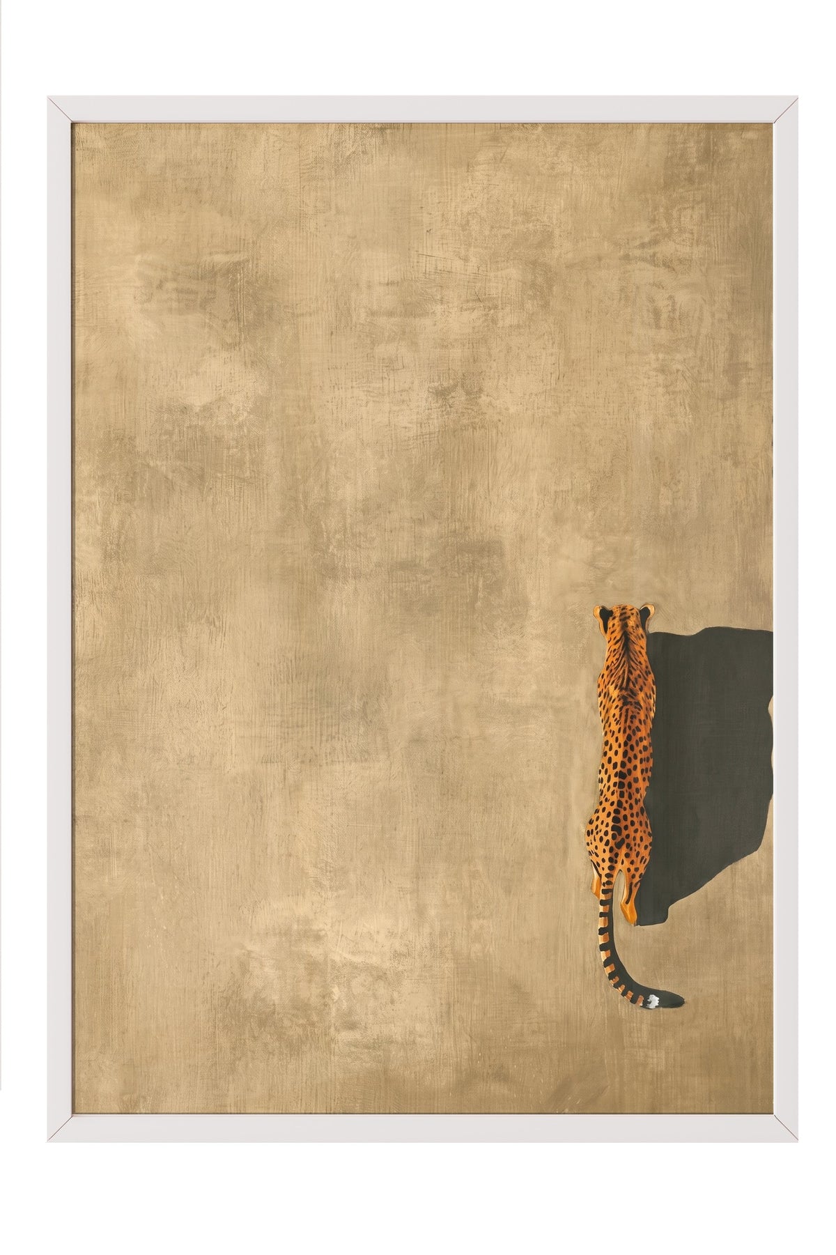 Yürüyen Çita Poster – Beyaz Çerçeveli Tablo