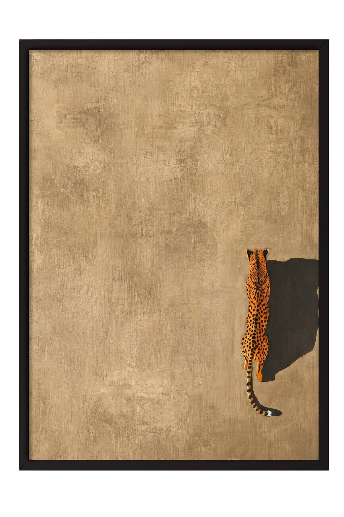 Yürüyen Çita Manzarası Poster – Siyah Çerçeveli Tablo