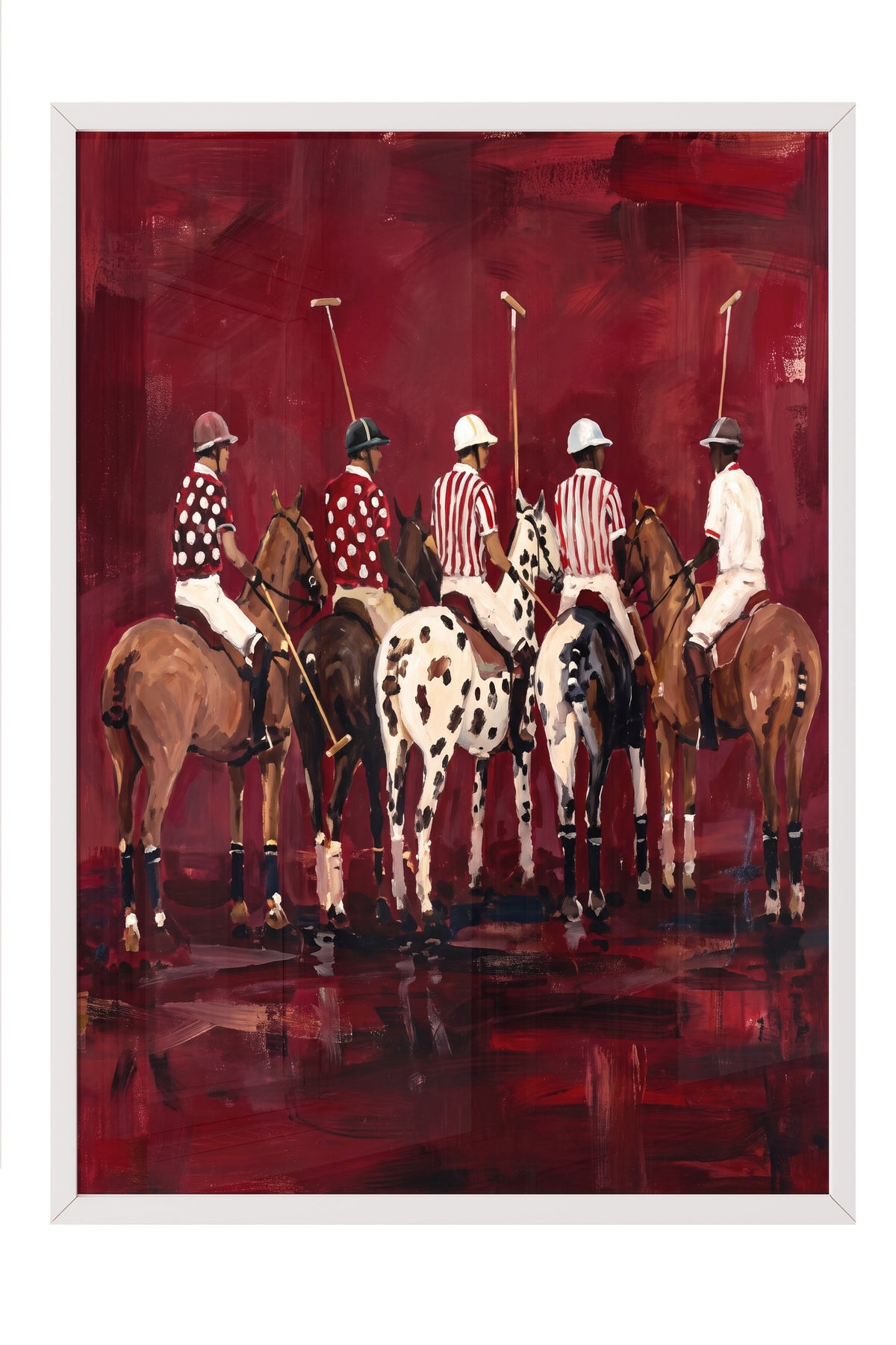 Polo Oyuncuları Serisi Poster – Beyaz Çerçeveli Tablo