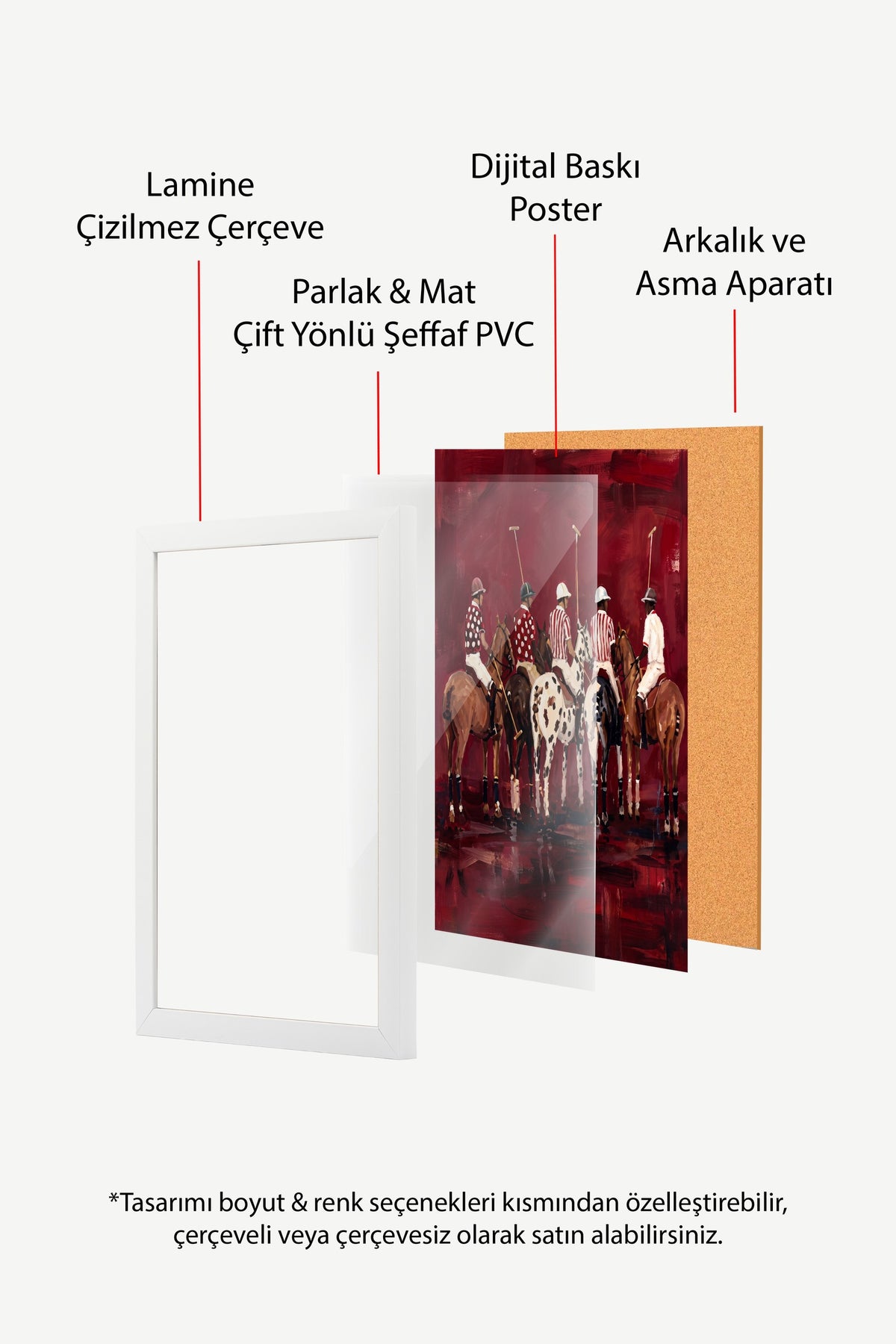 Polo Oyuncuları Serisi Poster – Beyaz Çerçeveli Tablo