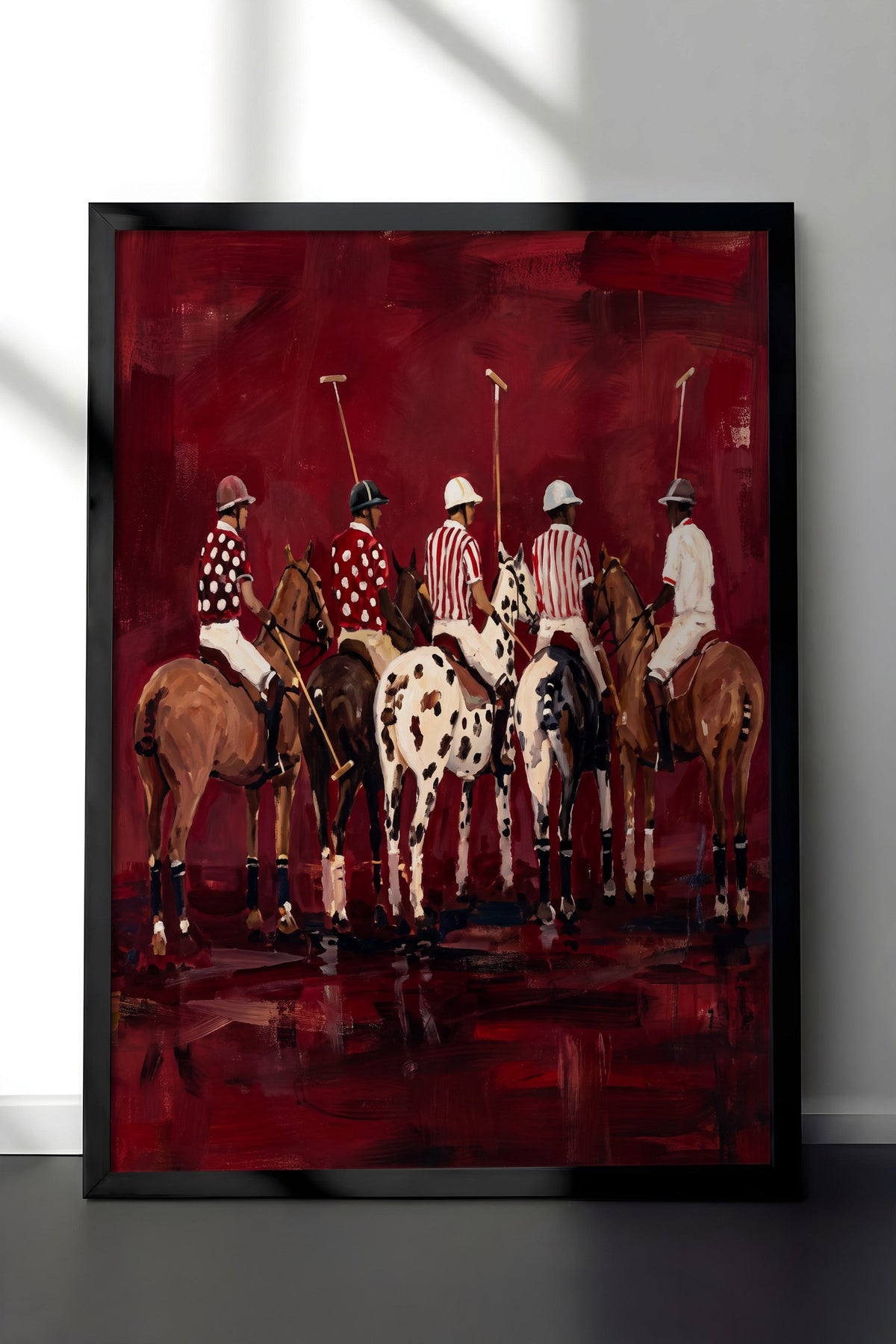 Polo Oyuncuları Serisi Poster – Siyah Çerçeveli Tablo