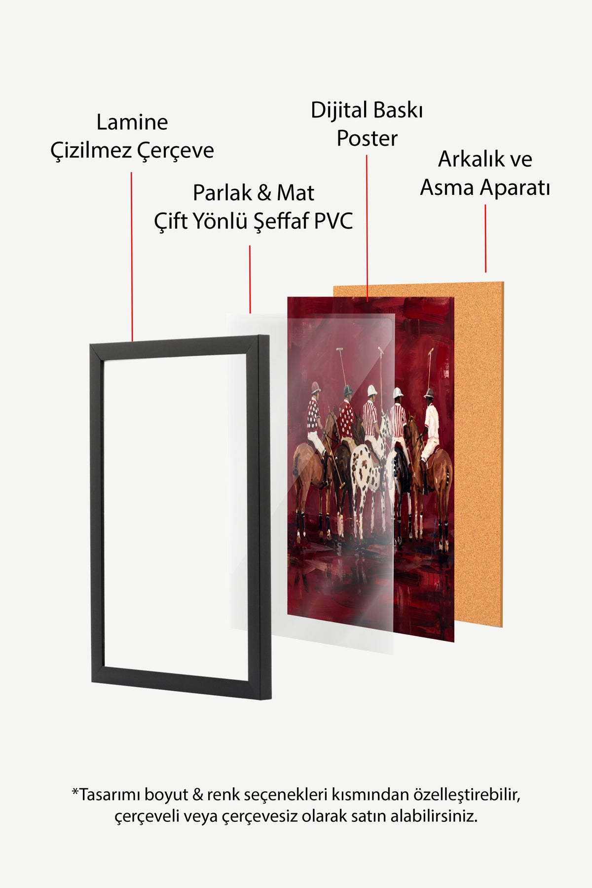 Polo Oyuncuları Serisi Poster – Siyah Çerçeveli Tablo