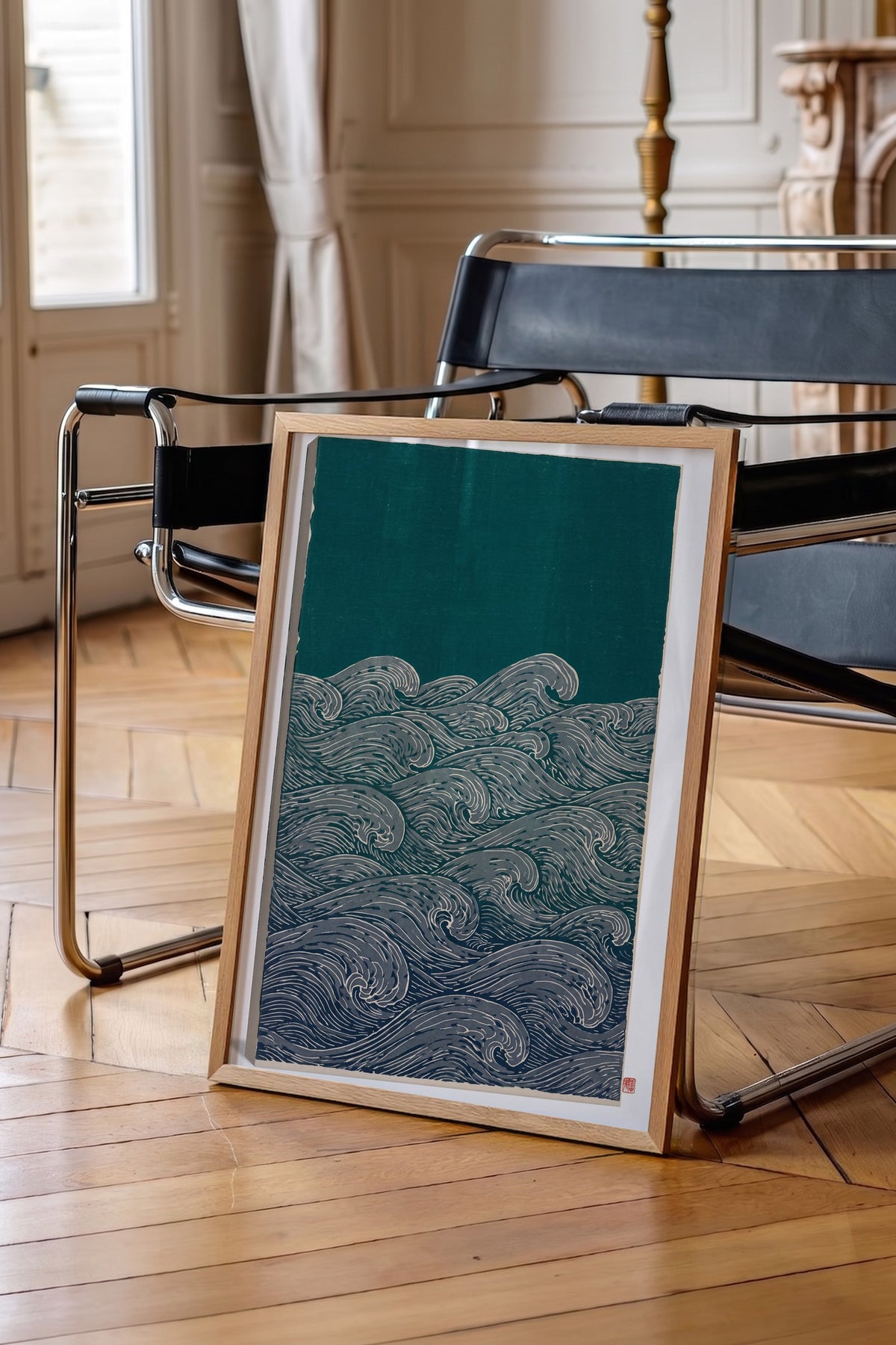 Fırtınalı Deniz Dalgaları Poster – Ahşap Çerçeveli Tablo