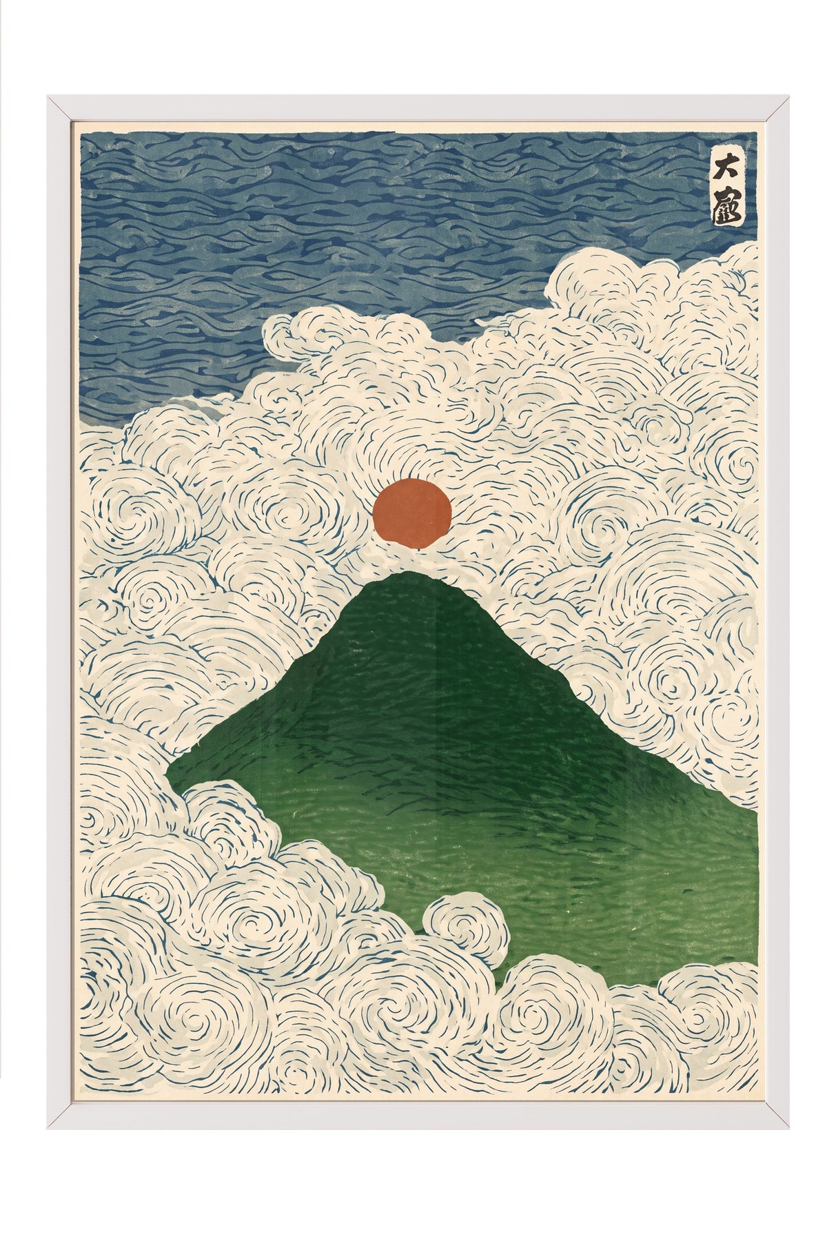 Bulutlar Üzerinde Fuji Dağı Poster – Beyaz Çerçeveli Tablo