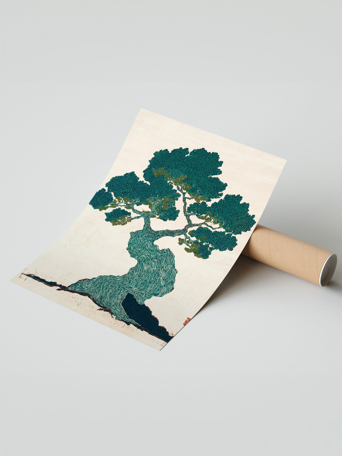 Bonsai Ağacı Baskısı Çerçevesiz Poster