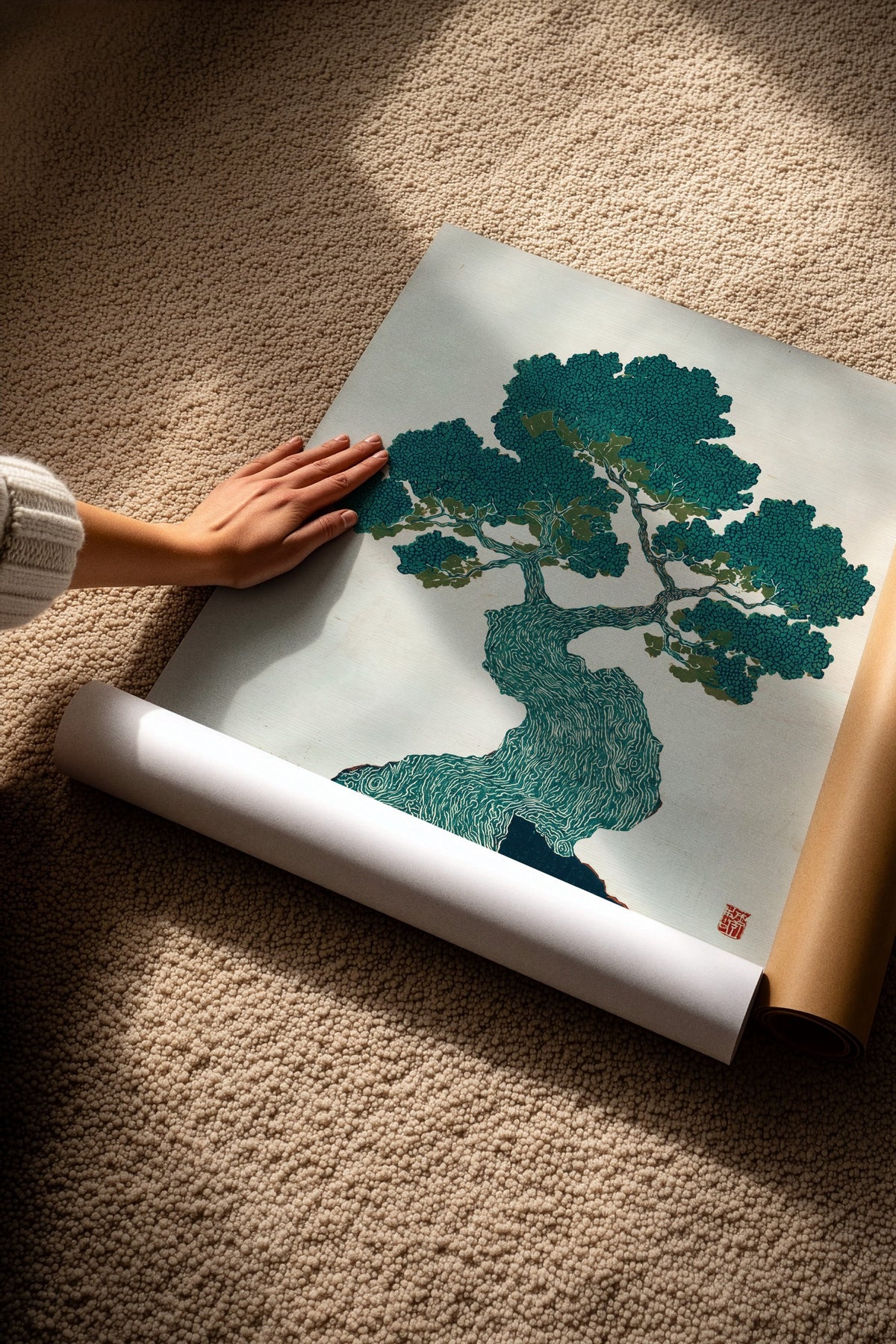 Bonsai Ağacı Baskısı Çerçevesiz Poster