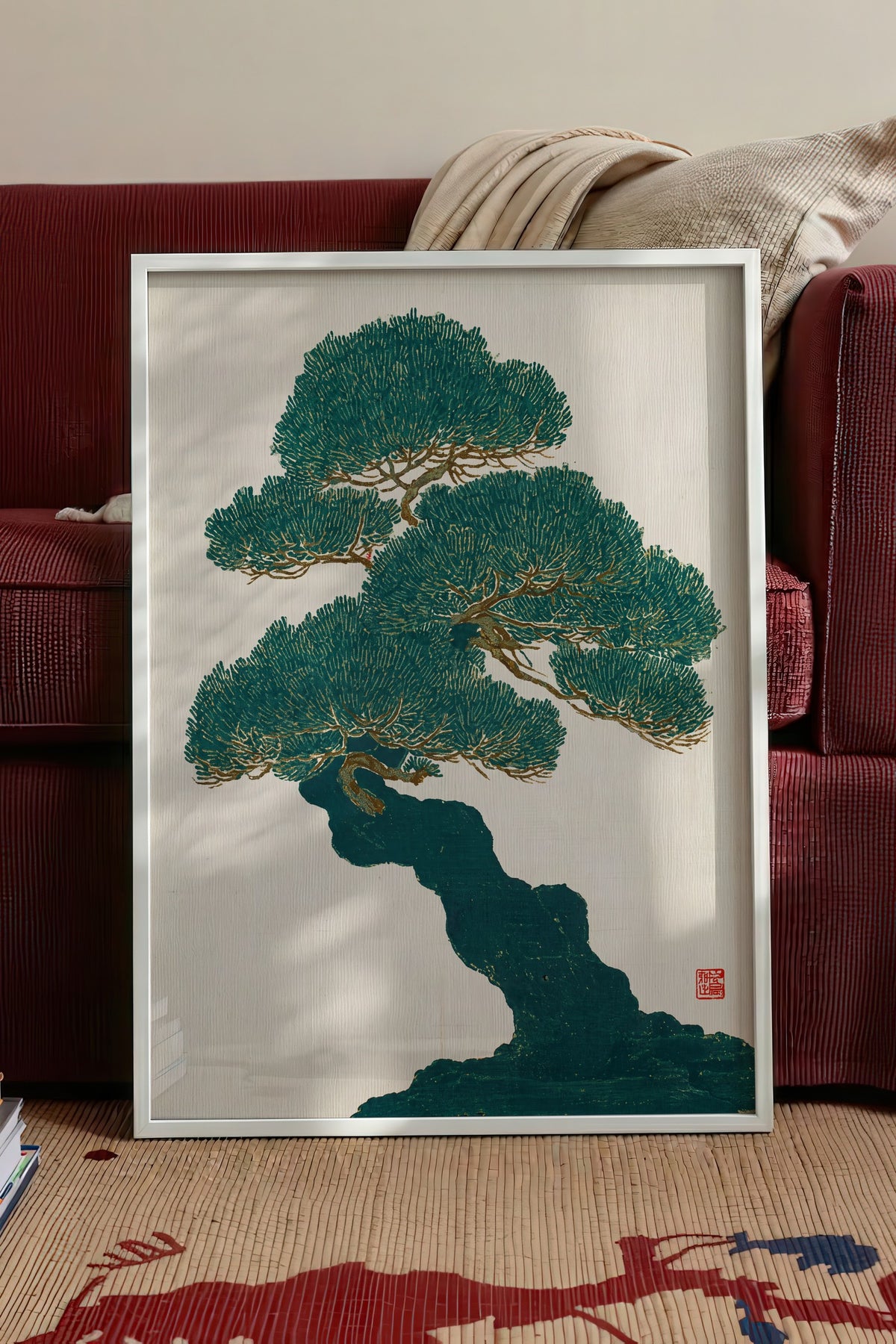 Zümrüt Çam Ağacı Poster – Beyaz Çerçeveli Tablo — NO:180151