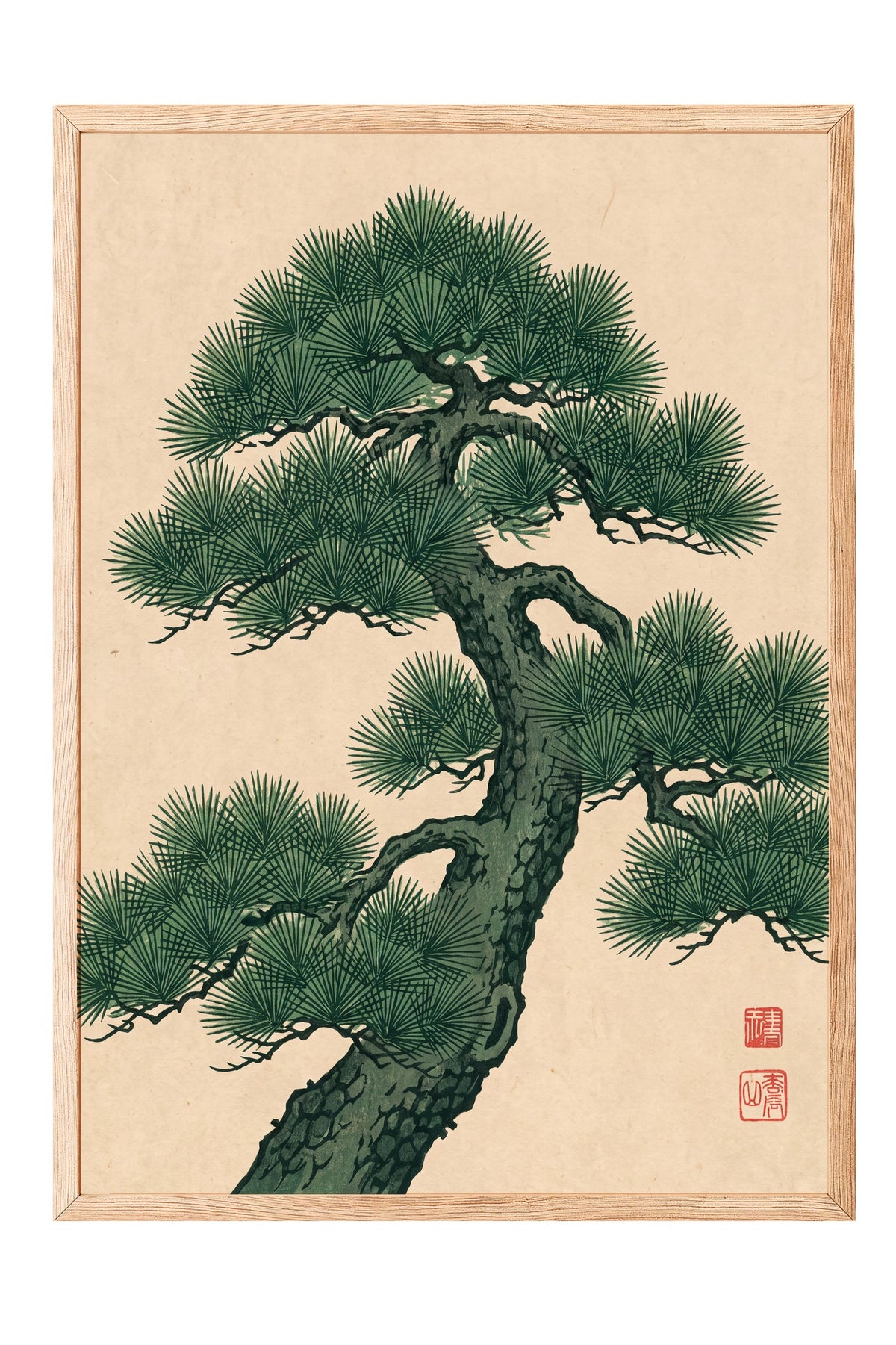 Japon Çam Ağacı Poster – Ahşap Çerçeveli Tablo