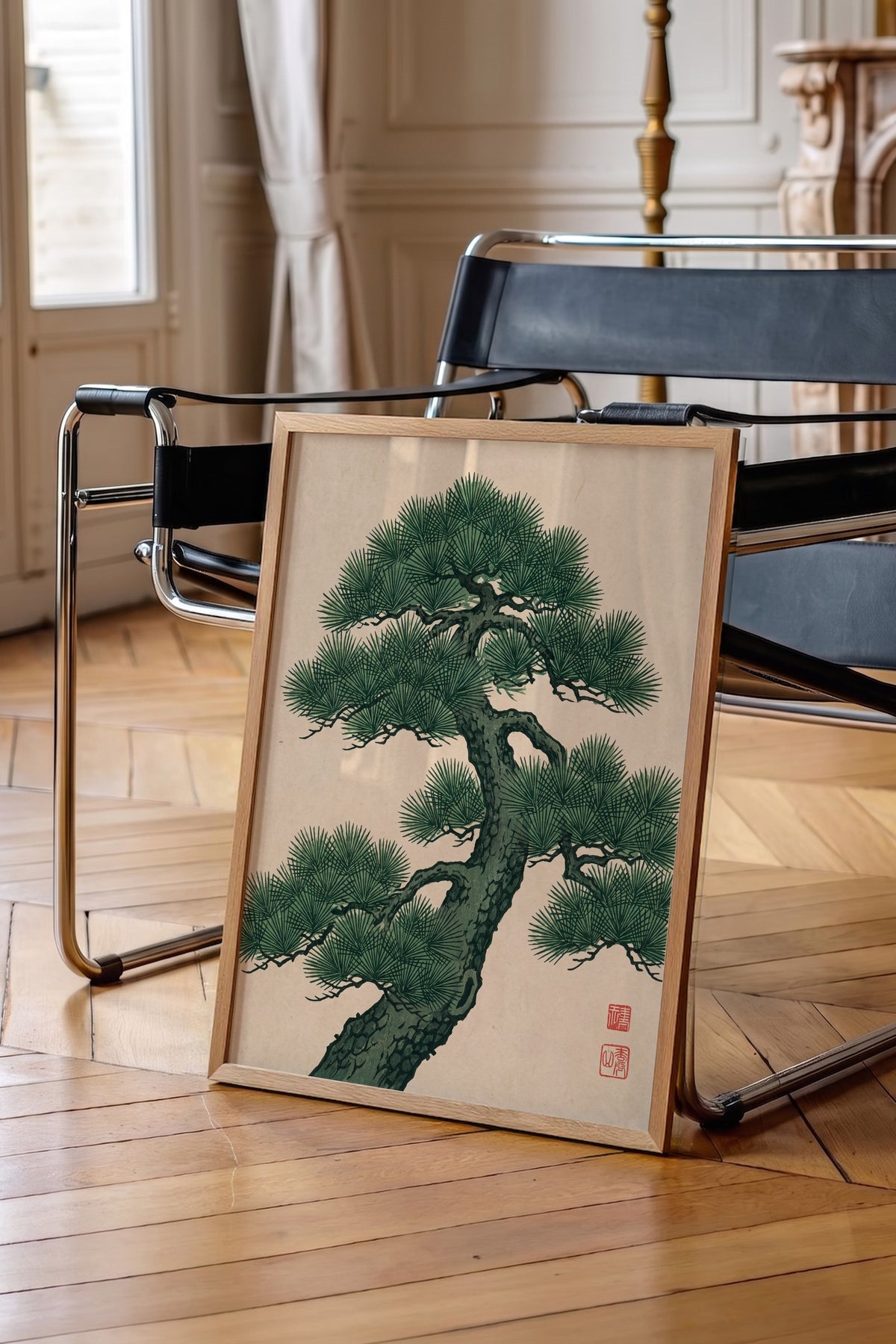 Japon Çam Ağacı Poster – Ahşap Çerçeveli Tablo