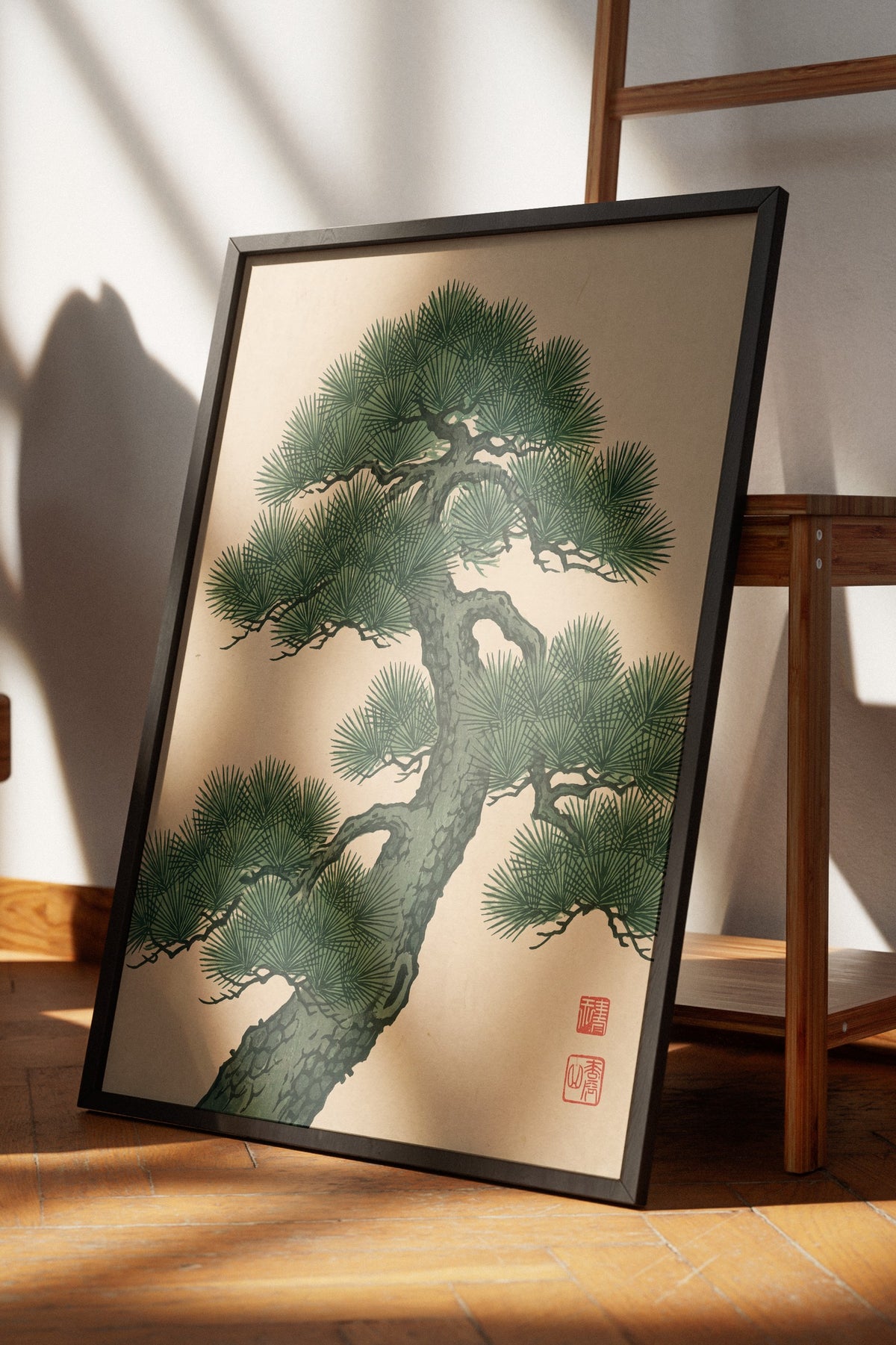 Japon Çam Ağacı Poster – Siyah Çerçeveli Tablo