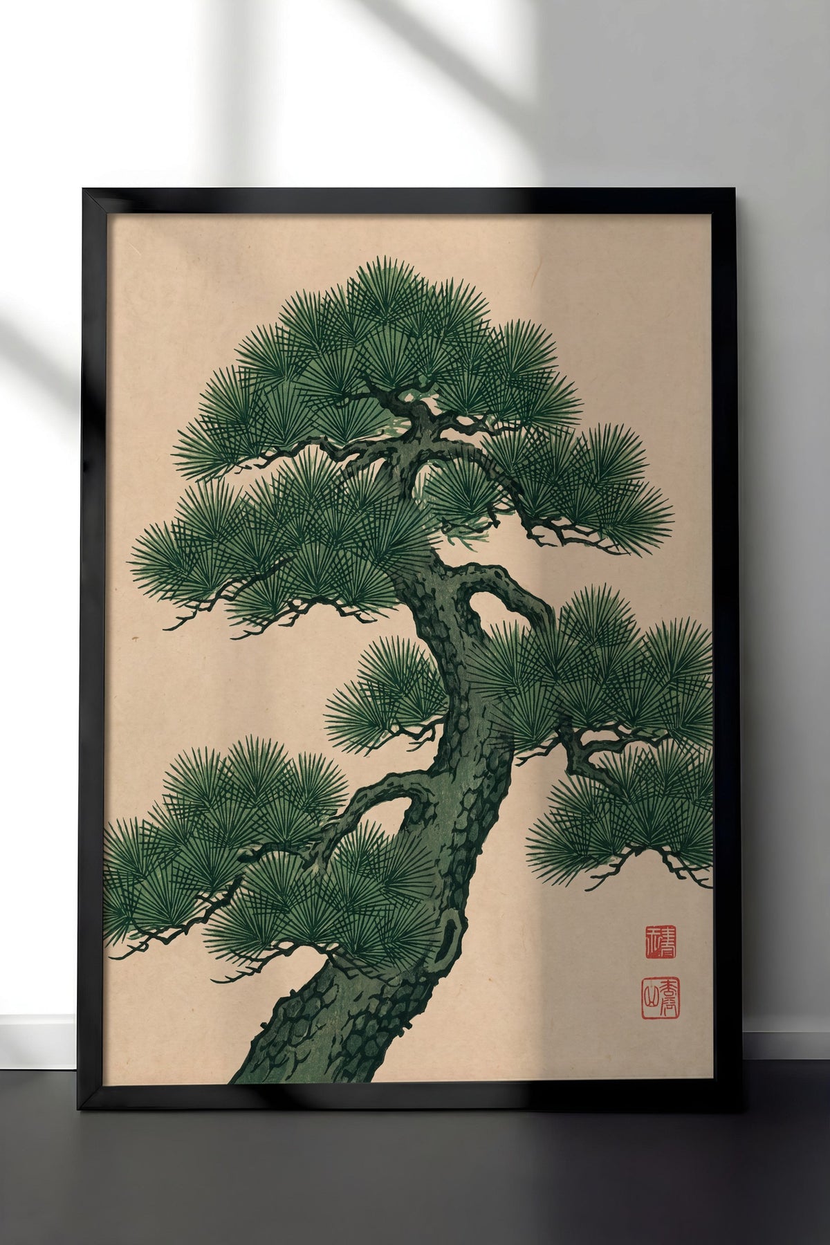 Japon Çam Ağacı Poster – Siyah Çerçeveli Tablo
