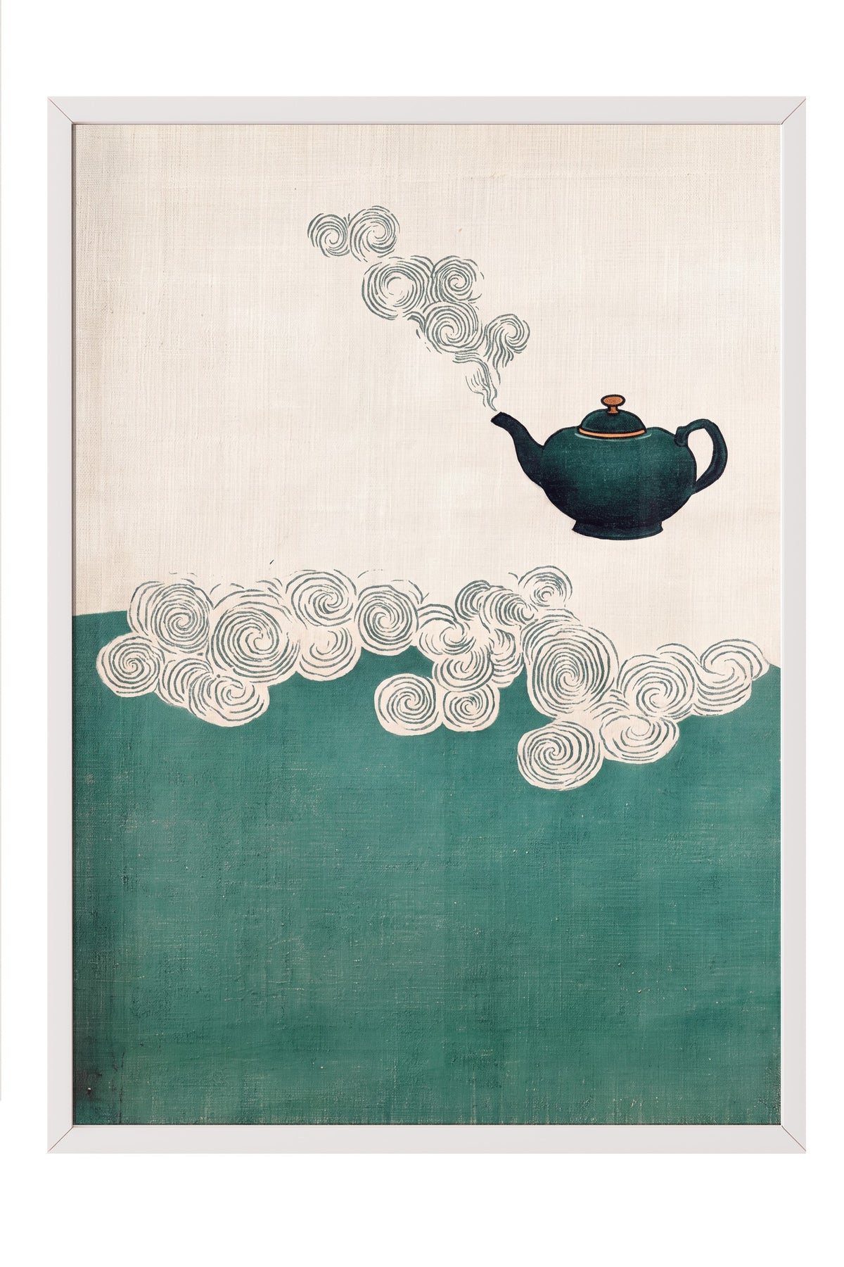 Buhar Tüten Çaydanlık Poster – Beyaz Çerçeveli Tablo