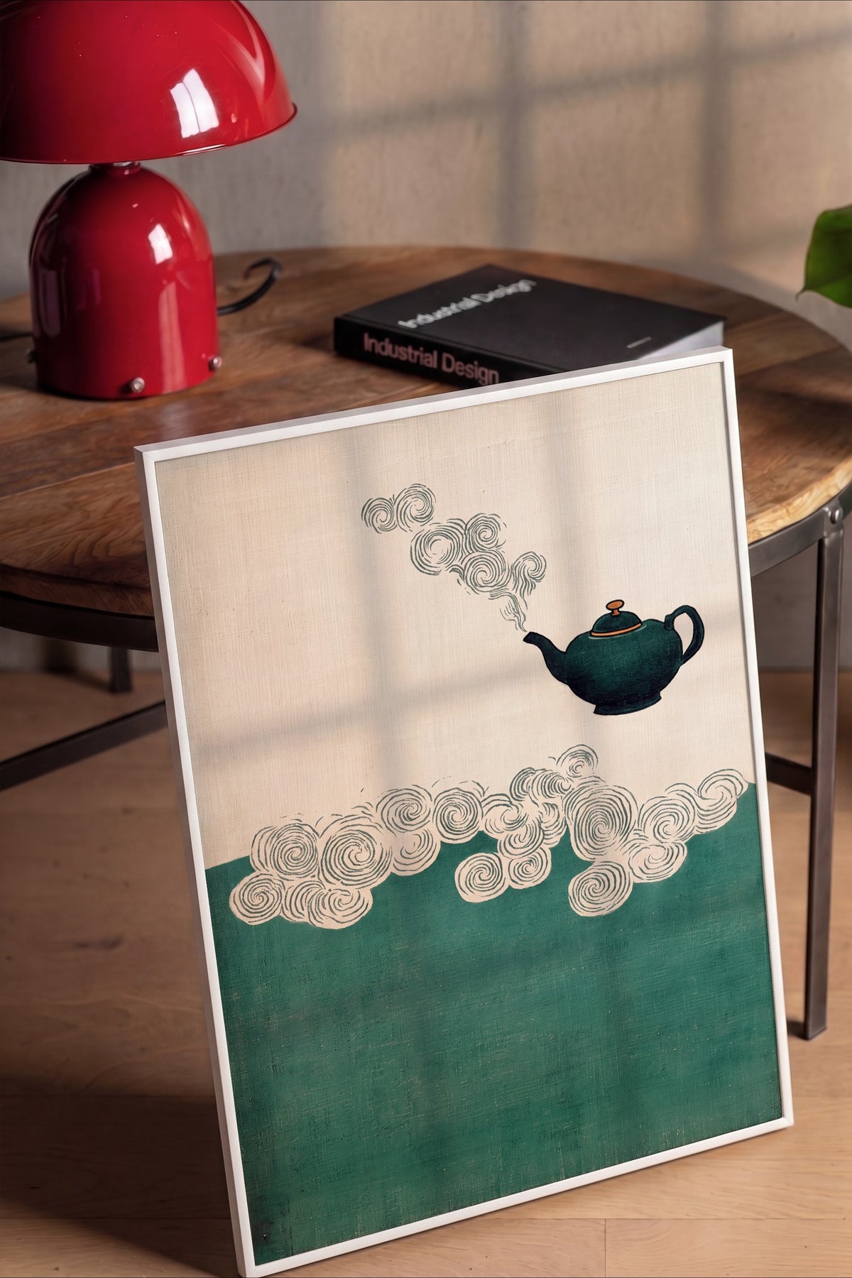 Buhar Tüten Çaydanlık Poster – Beyaz Çerçeveli Tablo