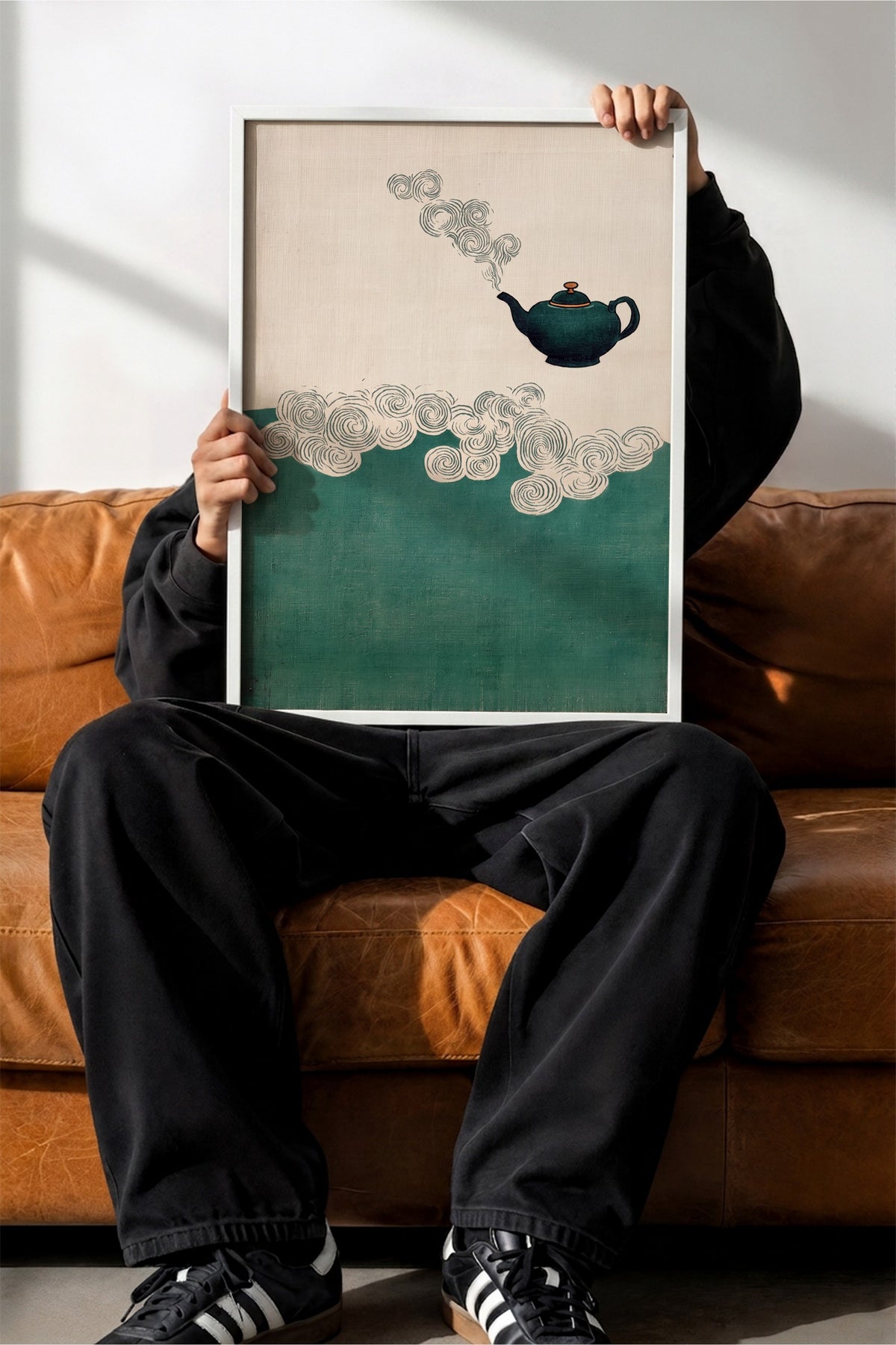 Buhar Tüten Çaydanlık Poster – Beyaz Çerçeveli Tablo