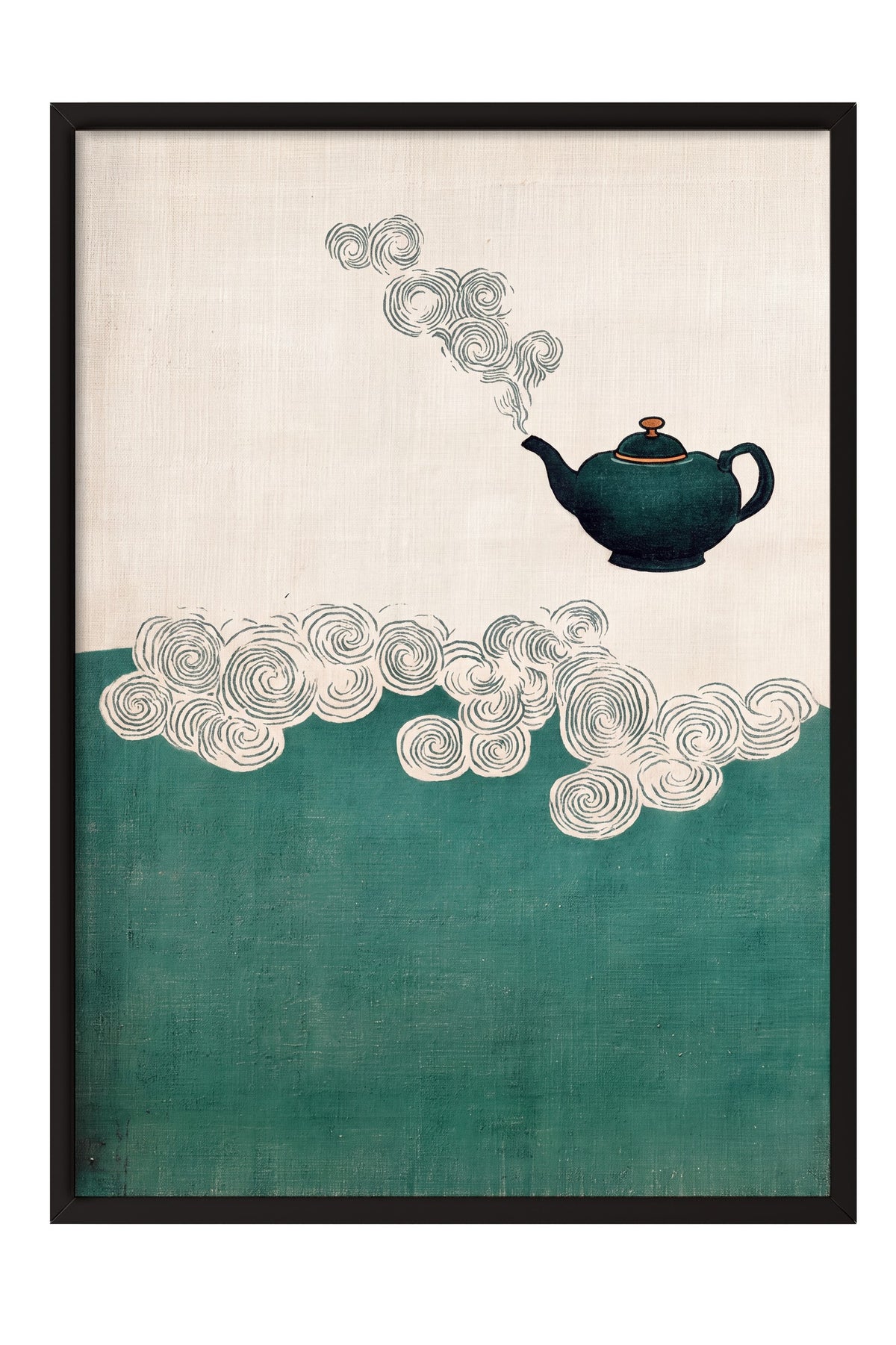 Buhar Tüten Çaydanlık Poster – Siyah Çerçeveli Tablo