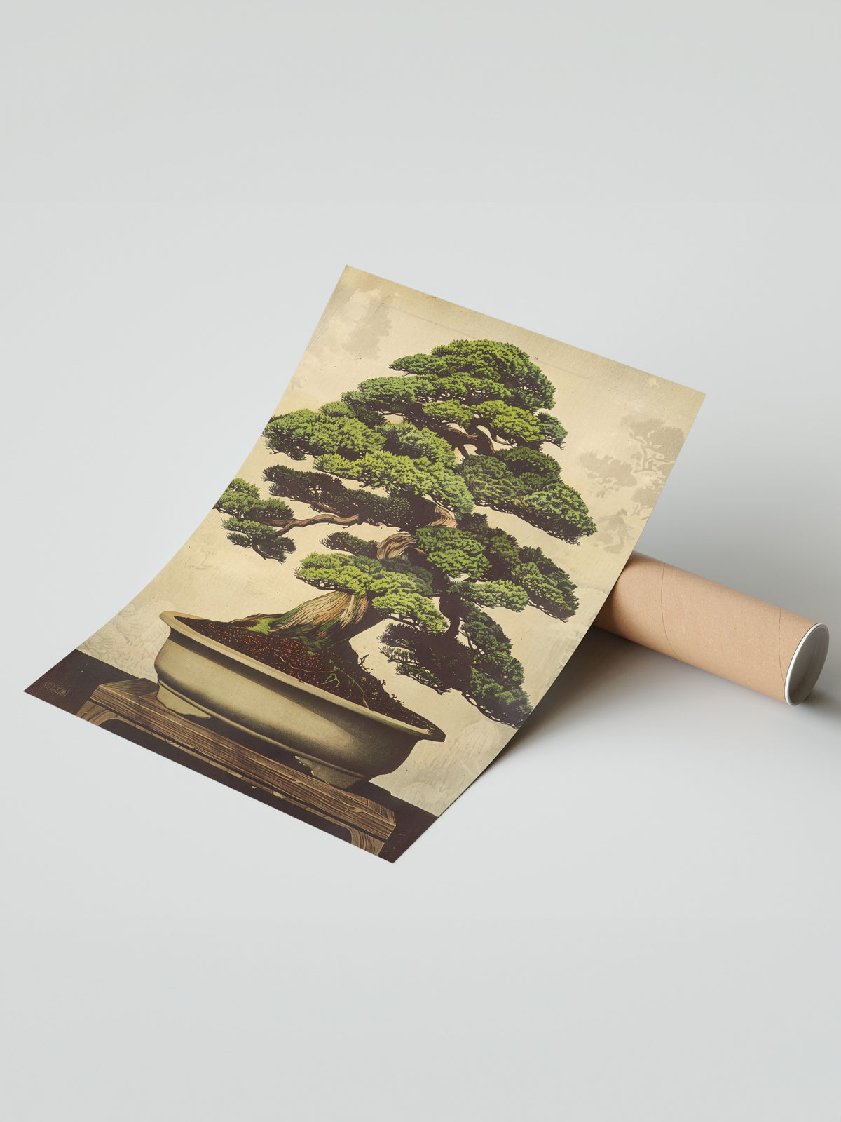 Geleneksel Çam Bonsai Sanatı Çerçevesiz Poster