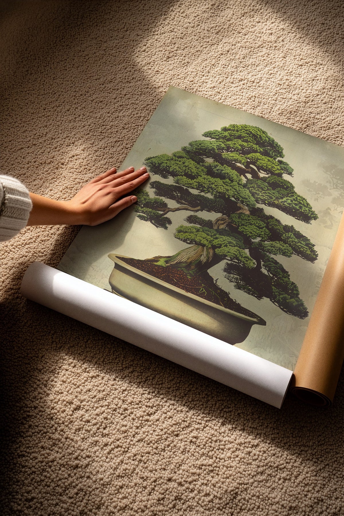 Geleneksel Çam Bonsai Sanatı Çerçevesiz Poster