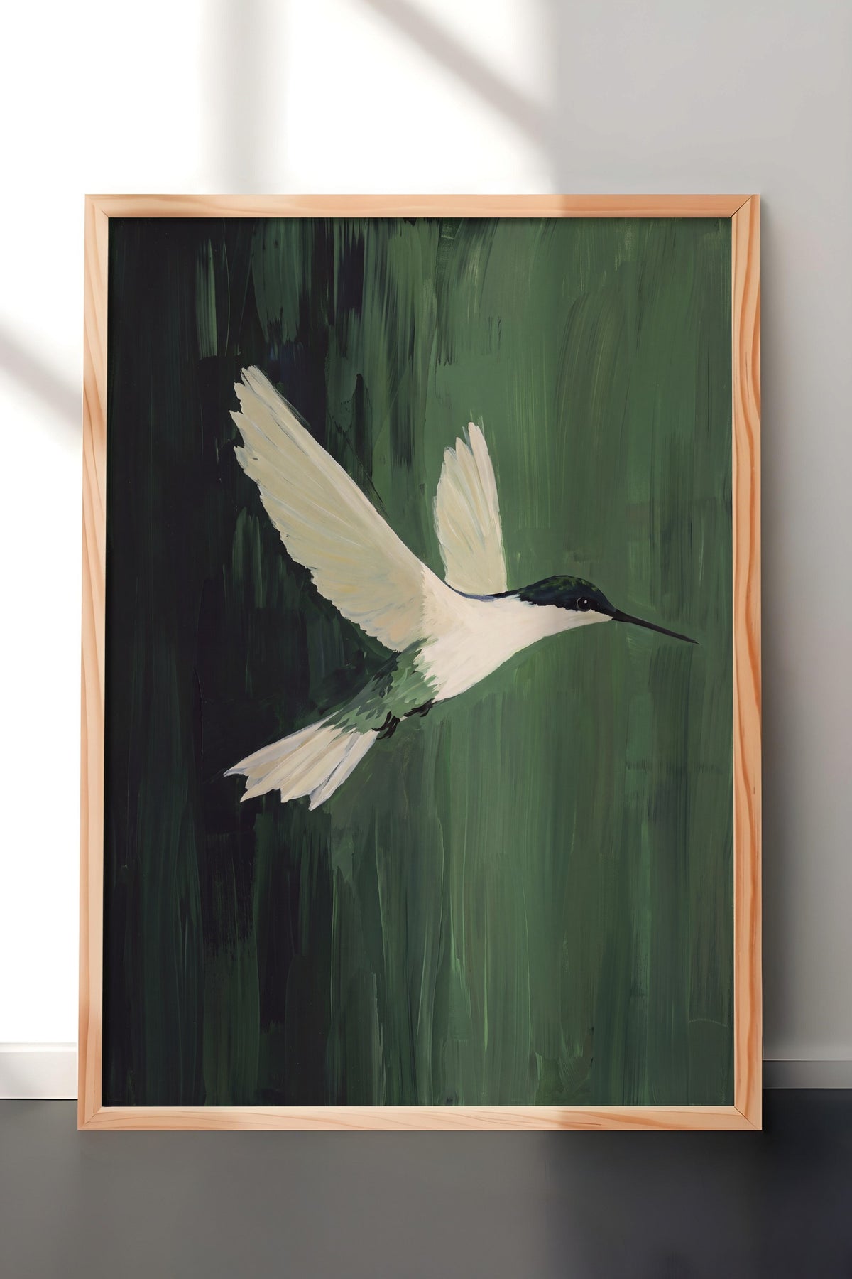Uçan Kolibri Poster – Ahşap Çerçeveli Tablo