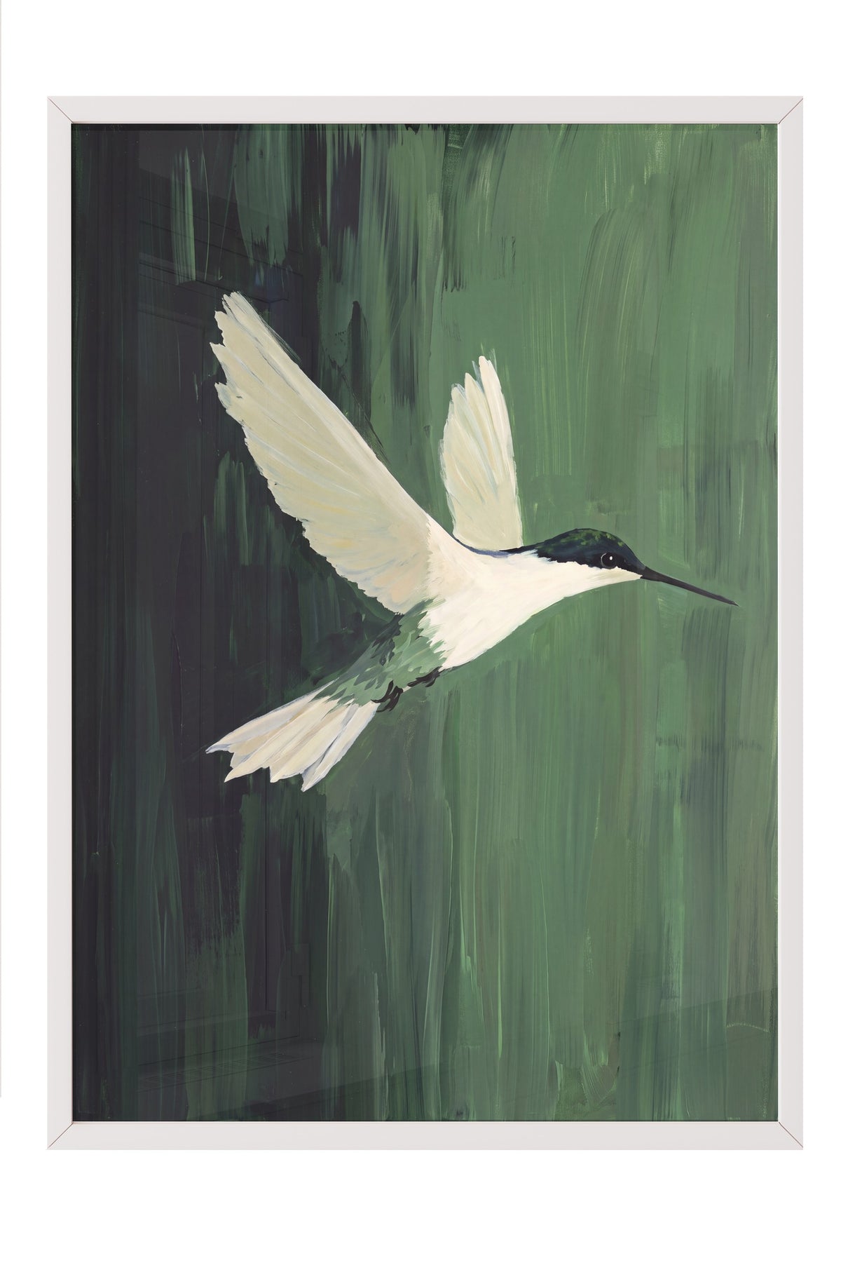 Uçan Kolibri Poster – Beyaz Çerçeveli Tablo