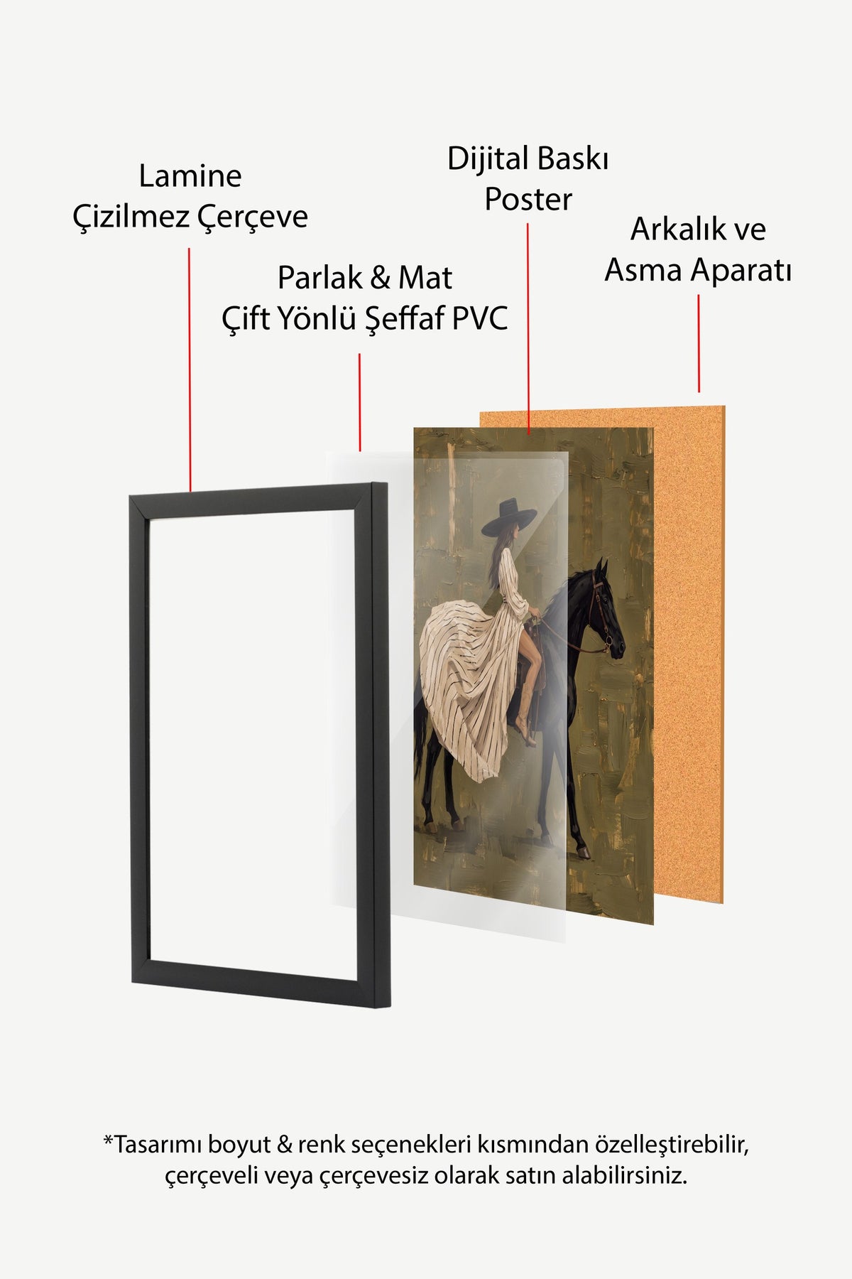 Zarif Binici Poster – Siyah Çerçeveli Tablo