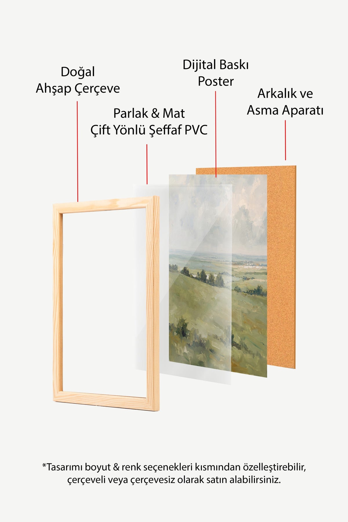 Sisli Ova Manzarası Poster – Ahşap Çerçeveli Tablo
